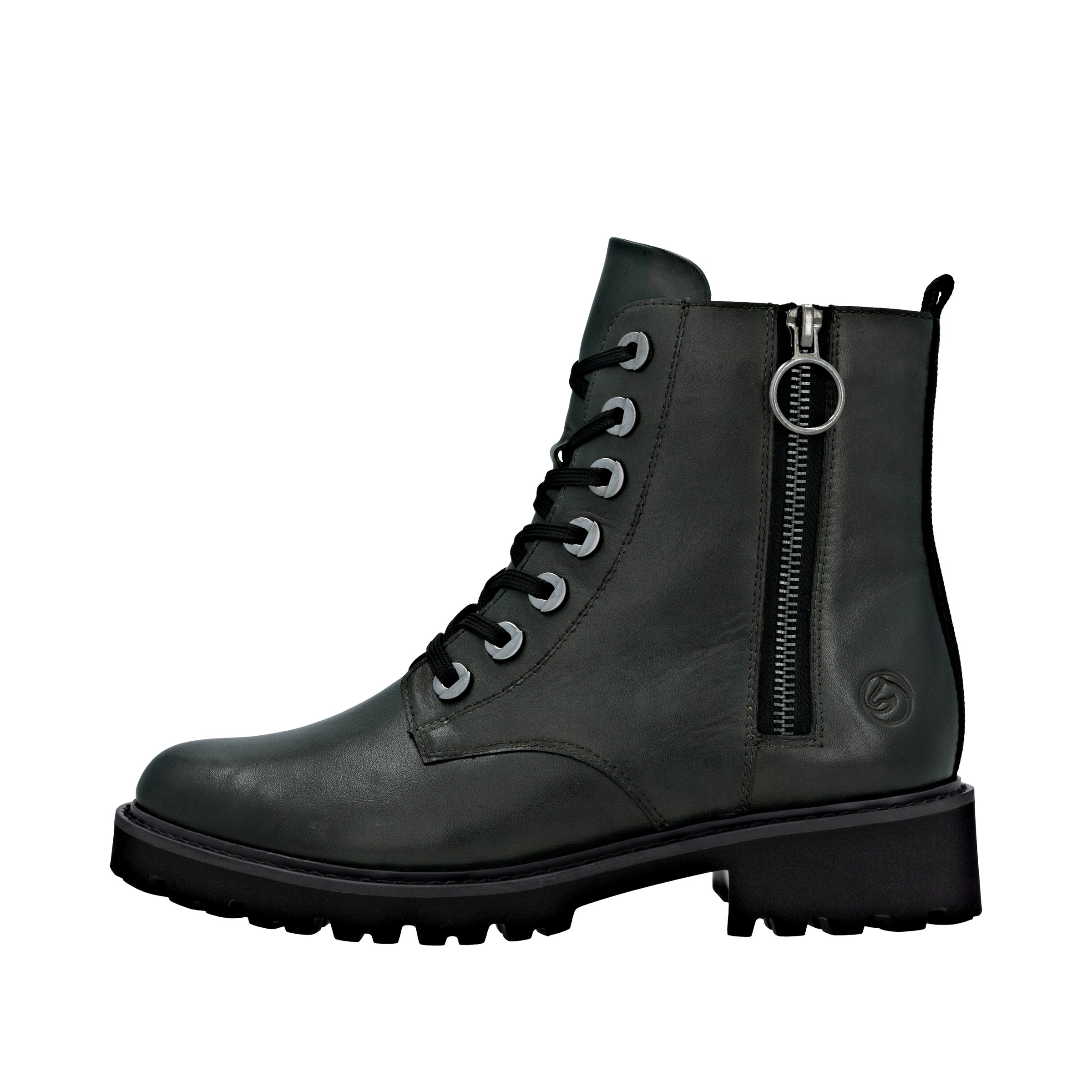 Remonte Schnürstiefelette, Blockabsatz, Stiefelette, Schnürboots, Flats im Used Look