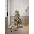 my home Künstlicher Weihnachtsbaum »Weihnachtsdeko aussen, künstlicher Christbaum, Tannenbaum«, Edeltanne, mit Schnee, inkl. Metallständer
