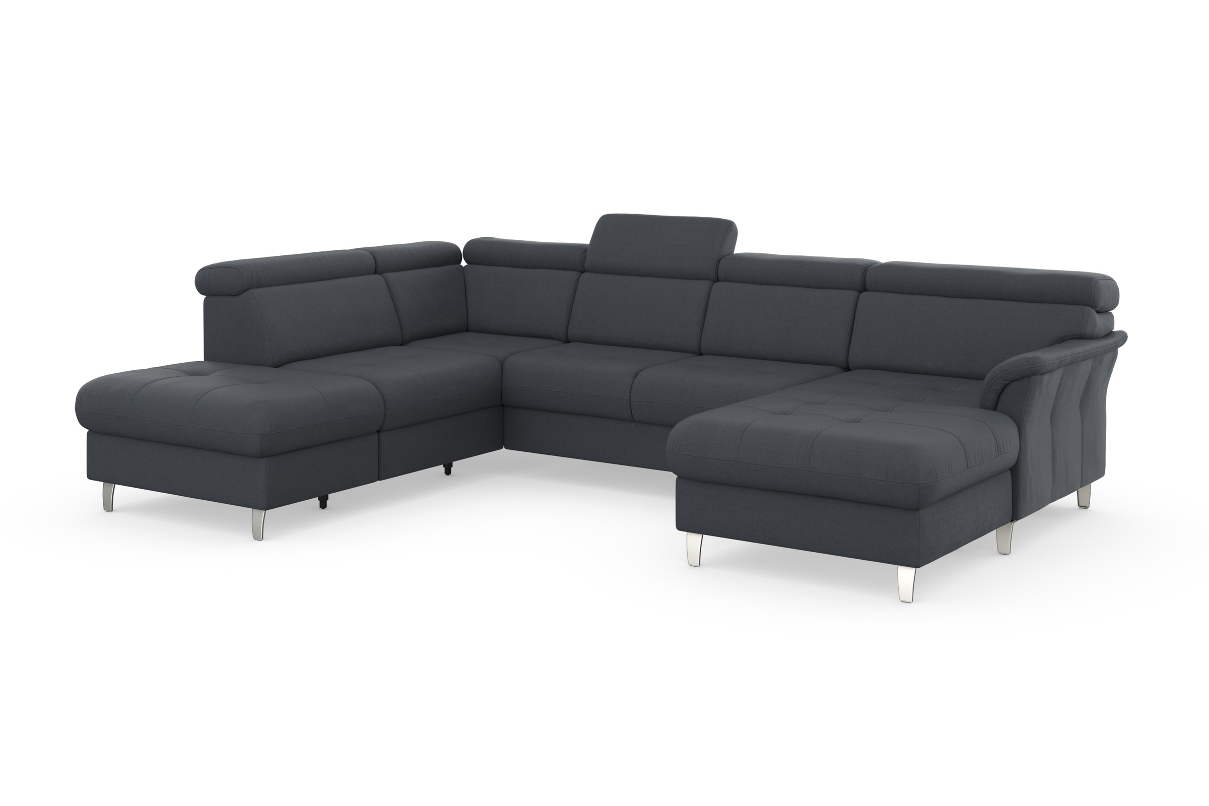 sit&more Wohnlandschaft »Marano U-Form«, inklusive Kopfteilverstellung, wahlweise mit Bettfunktion, Bettkasten