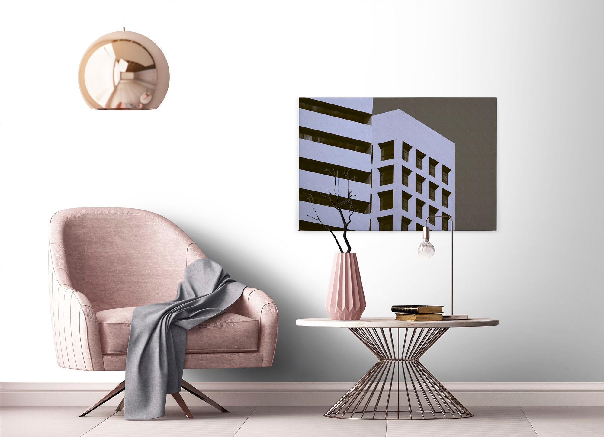 A.S. Création Leinwandbild »skyscraper«, Kunst-Modern-Kinder, (1 St.), Gebäude Keilrahmen Bild Grafisch Leinwand-Bild Wohnzimmer modern Wand
