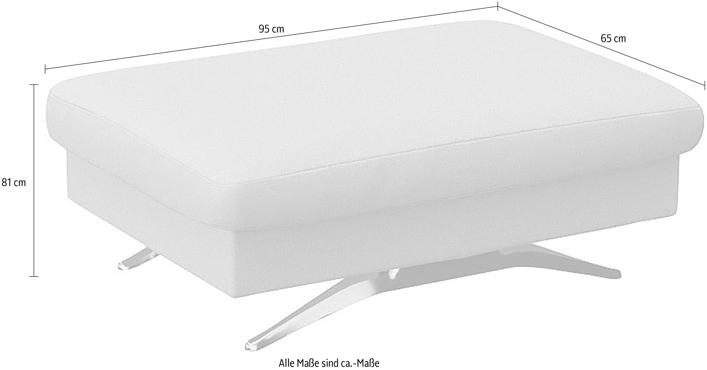 FLEXLUX Pouf »Glow Sitzhocker, Polsterhocker«, Hocker mit Stauraum, Fuß schwarz