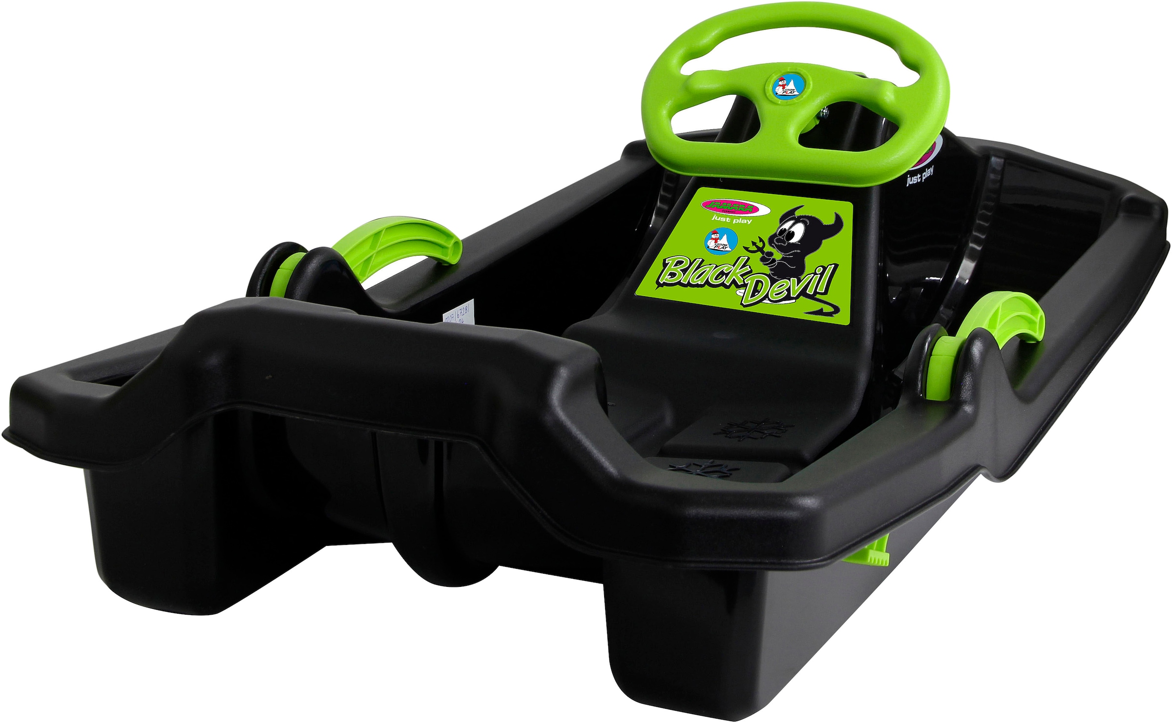Jamara Bob »Snow Play Bob Black Devil 84cm schwarz mit Lenkrad und Bremse«, Made in Europe
