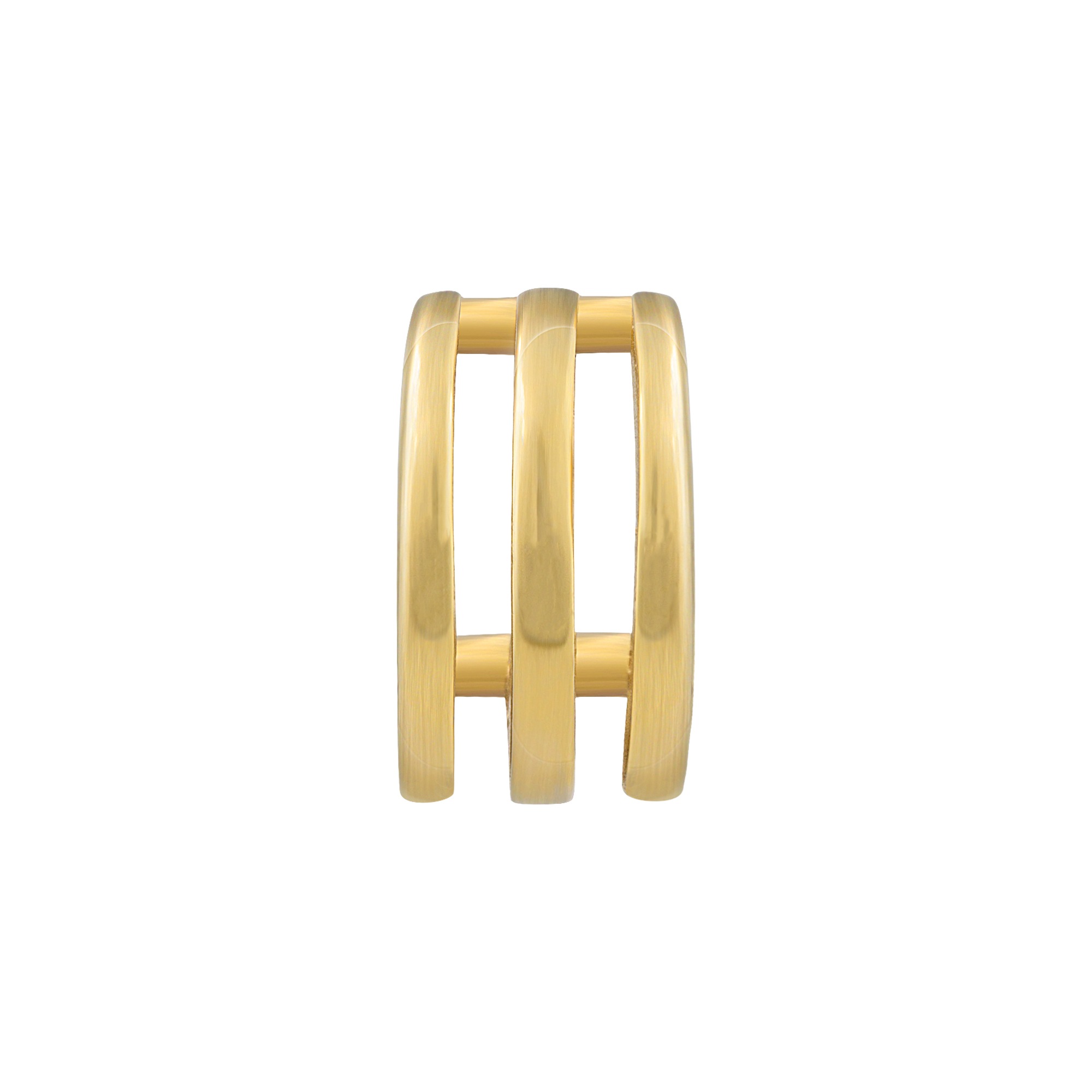 CAÏ Paar Ohrstecker »925 Sterling Silber gelb vergoldet Triple Design«