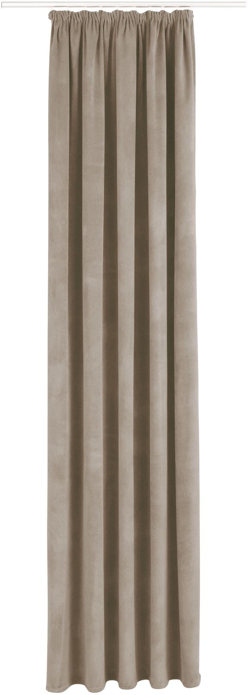 Bruno Banani Vorhang »Leroy« Kräuselband 1 Stk. tlg. Samt, einfarbig, monoc günstig online kaufen