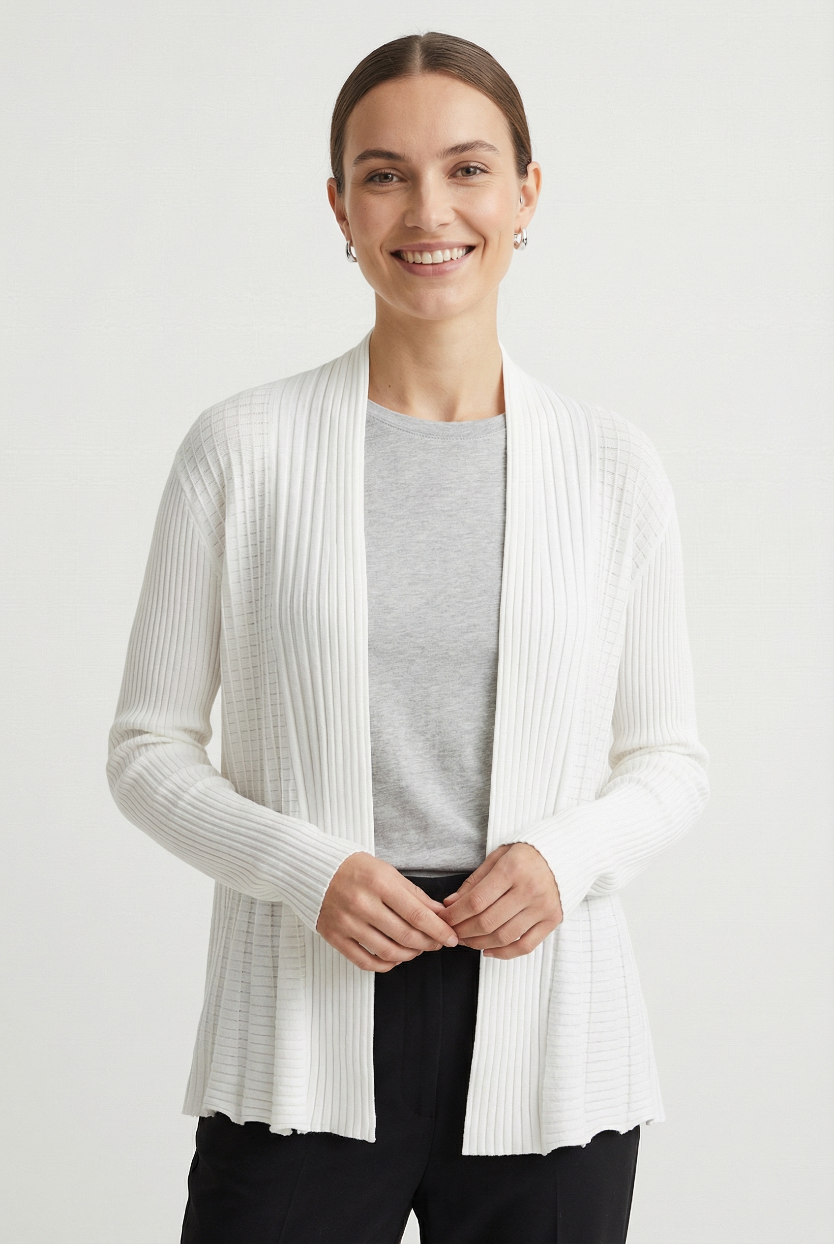 FREEQUENT Strickjacke »FQCLAUDISSE-S-CAR« in Feinstrick-Qualität und ohne Verschluss