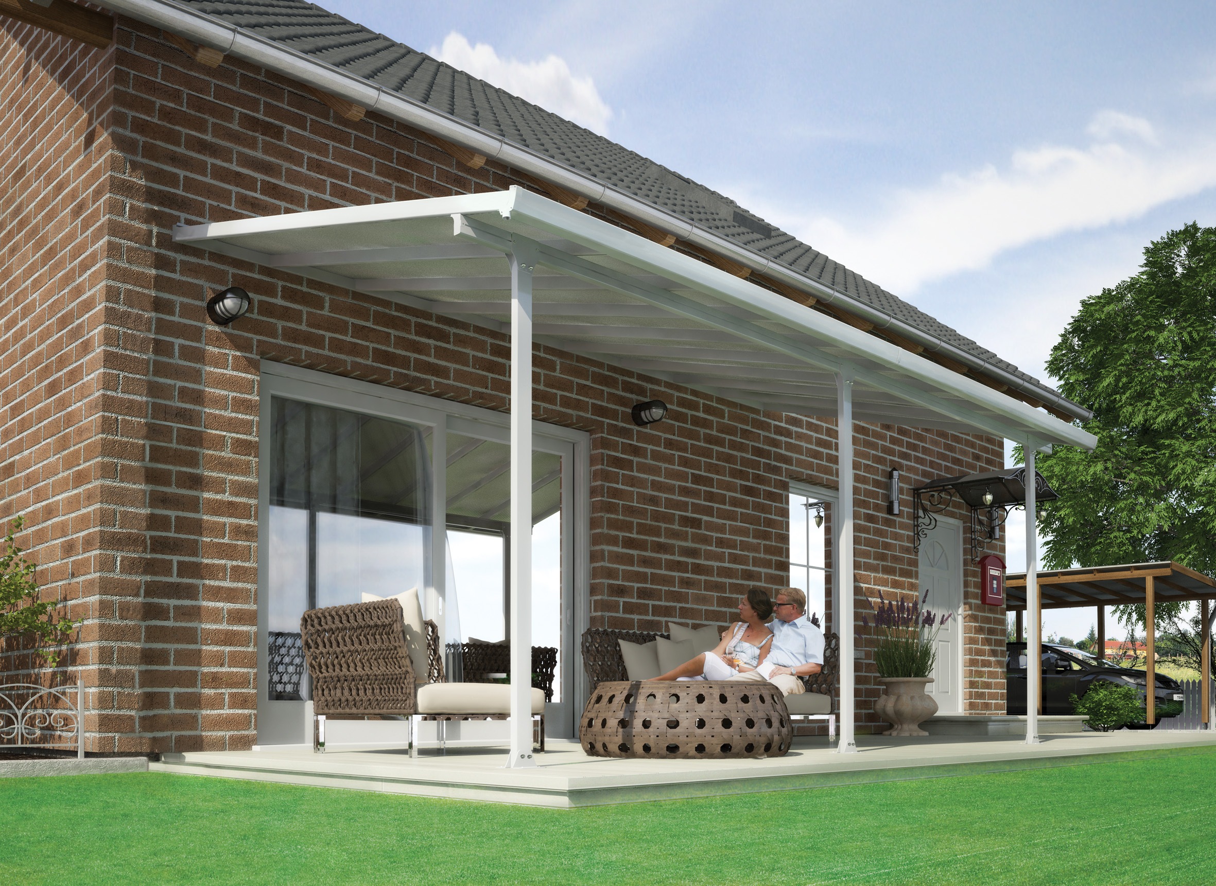Palram - Canopia Terrassendach »Feria Alu Terrassenüberdachung«, einfache DIY Montage