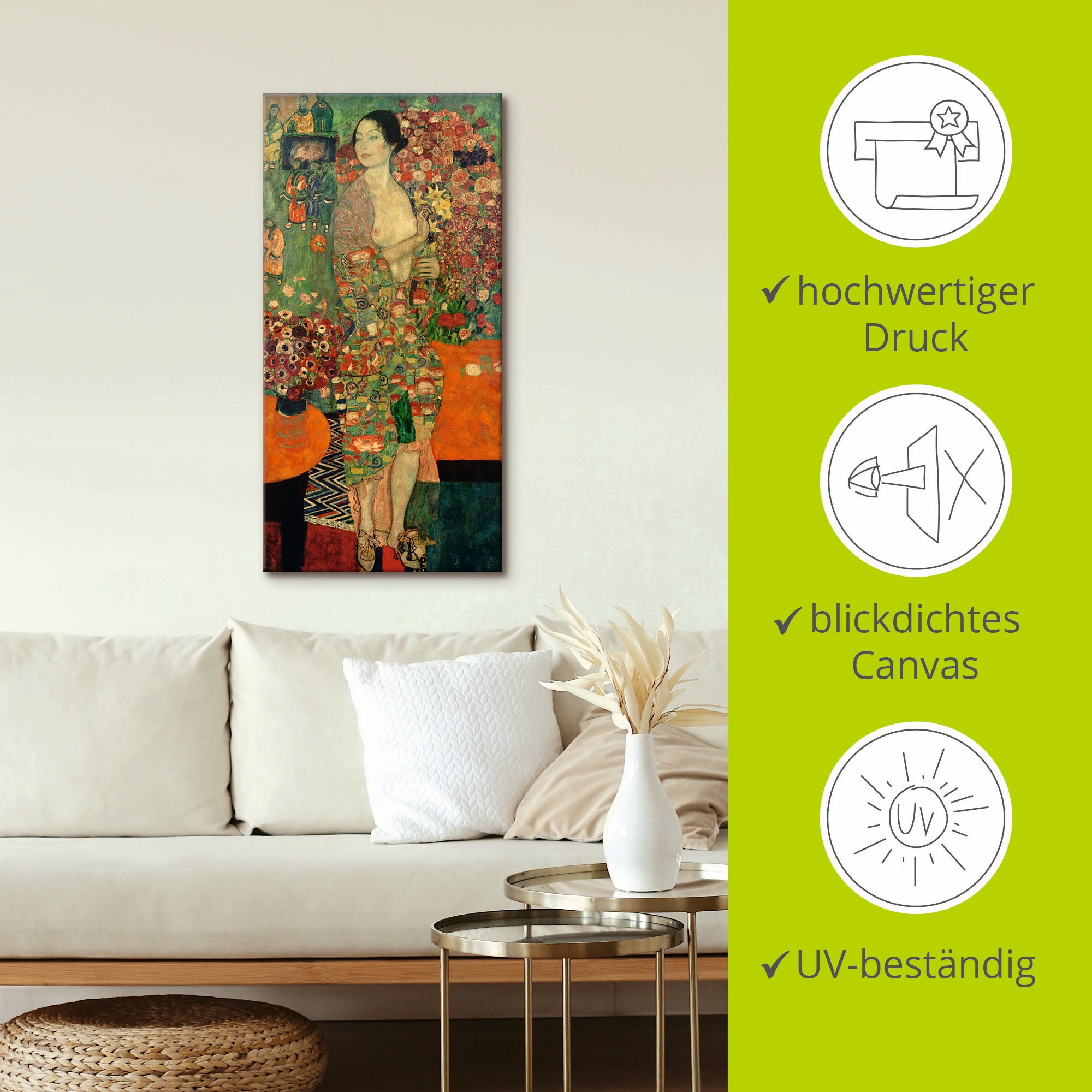 Artland Wandbild »Die Tänzerin«, Frau, (1 St.), als Leinwandbild, Poster, Wandaufkleber in verschied. Größen