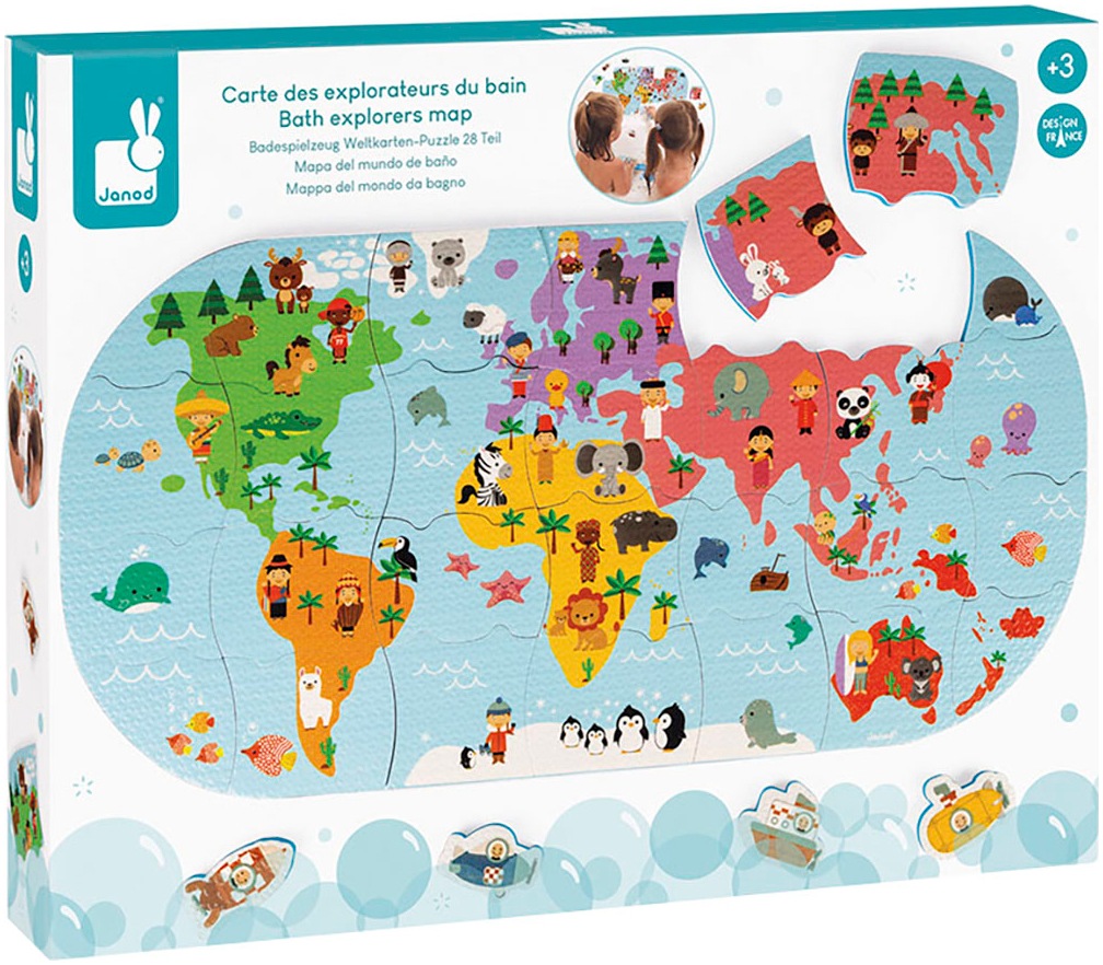 Janod Puzzle »Welt«, für die Badwanne