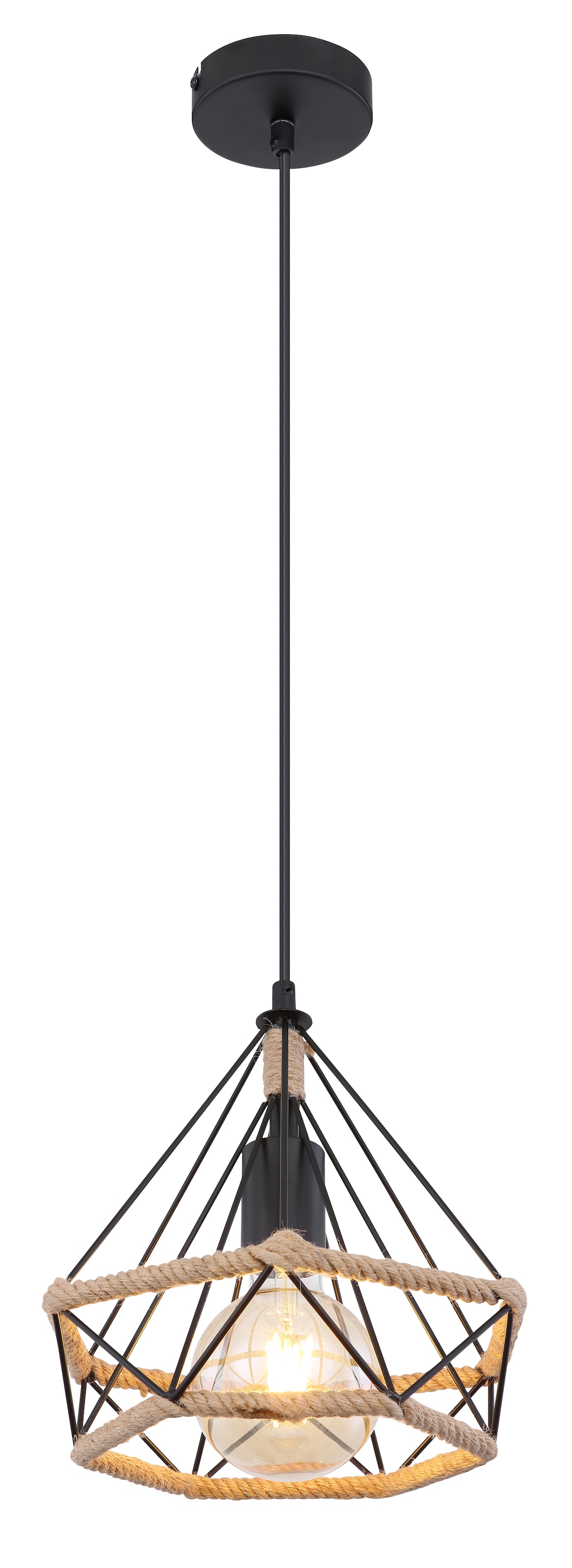GLOBO LIGHTING Hängeleuchte »ULLEU«, Leuchtmittel E27 | ohne Leuchtmittel, Hängelampe/Pendelleuchte/Esszimmer/Wohnzimmer/Esstisch