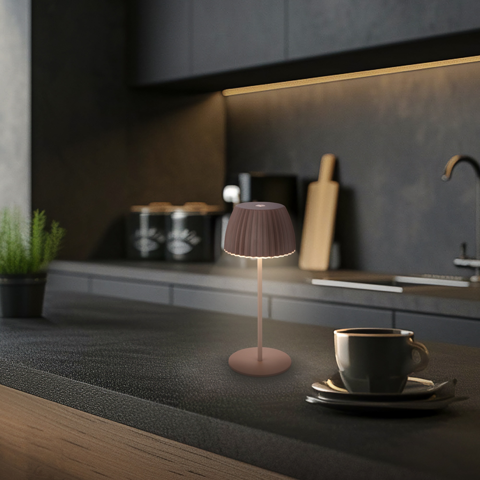Briloner Leuchten LED Tischleuchte »Akku LED Tischleuchte, mini, umbrasand« günstig online kaufen