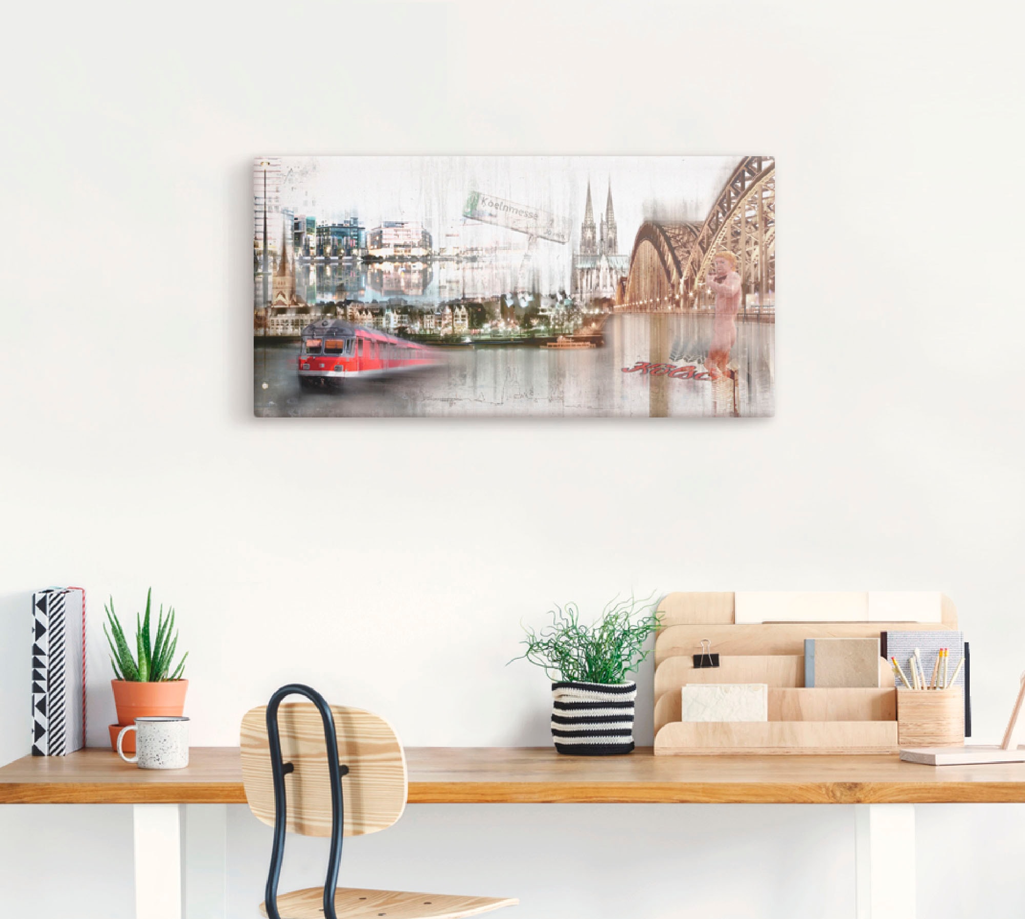 Artland Wandbild "Köln Skyline Collage I", Deutschland, (1 St.), als Leinwa günstig online kaufen