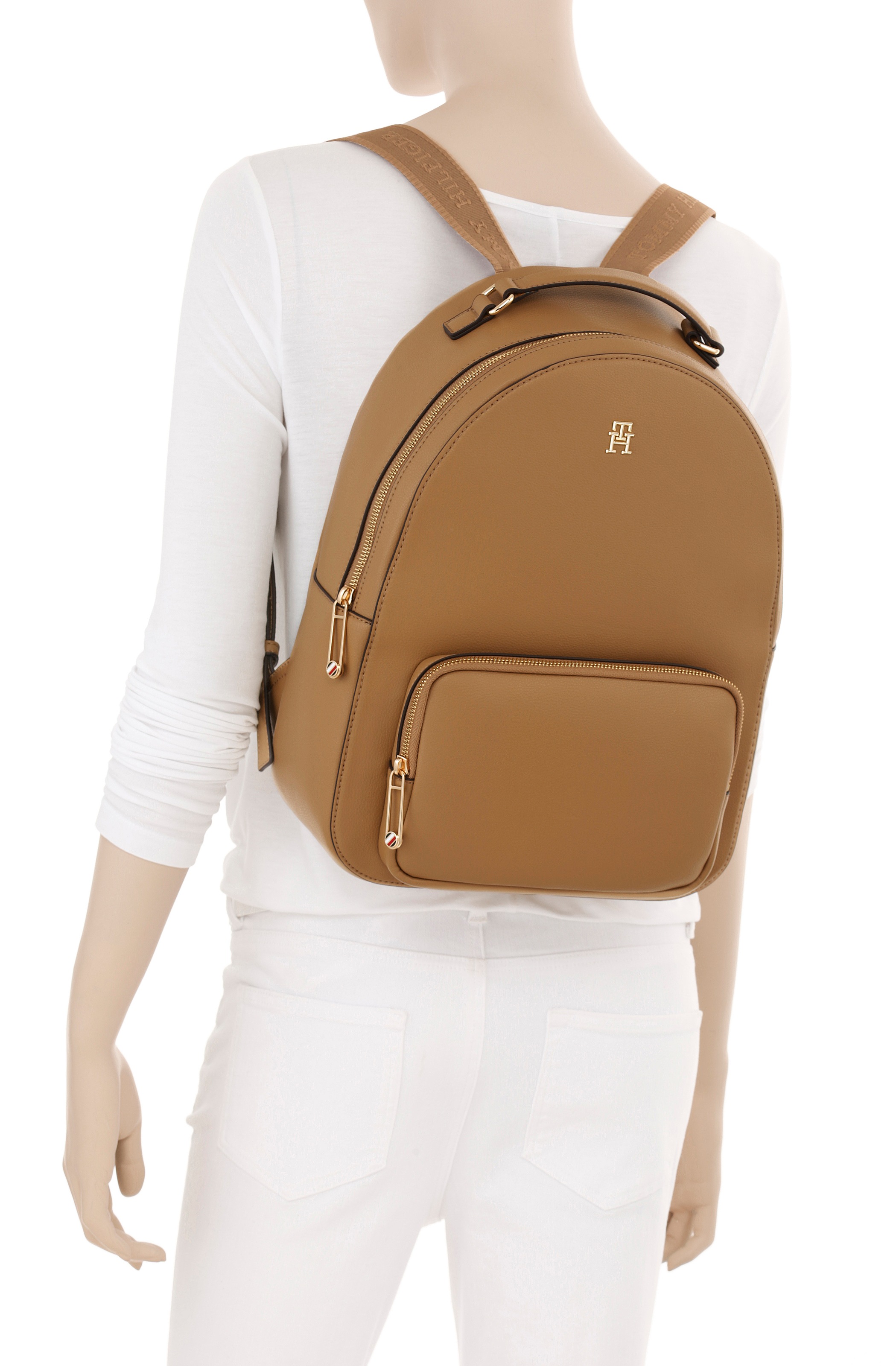 Tommy Hilfiger Rucksack »TH SOFT LOGOTAPE BACKPACK«, Damen Freizeitrucksack, Freizeit-Bag mit TH-Logo