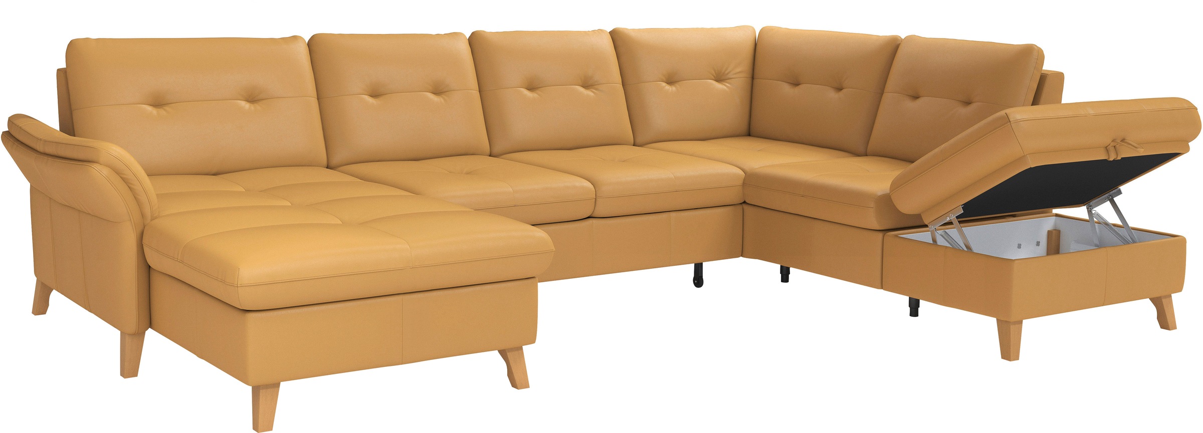 sit&more Wohnlandschaft »Göteborg«, inkl. Sitztiefenverstellung, wahlweise mit Bettfunktion & Bettkasten