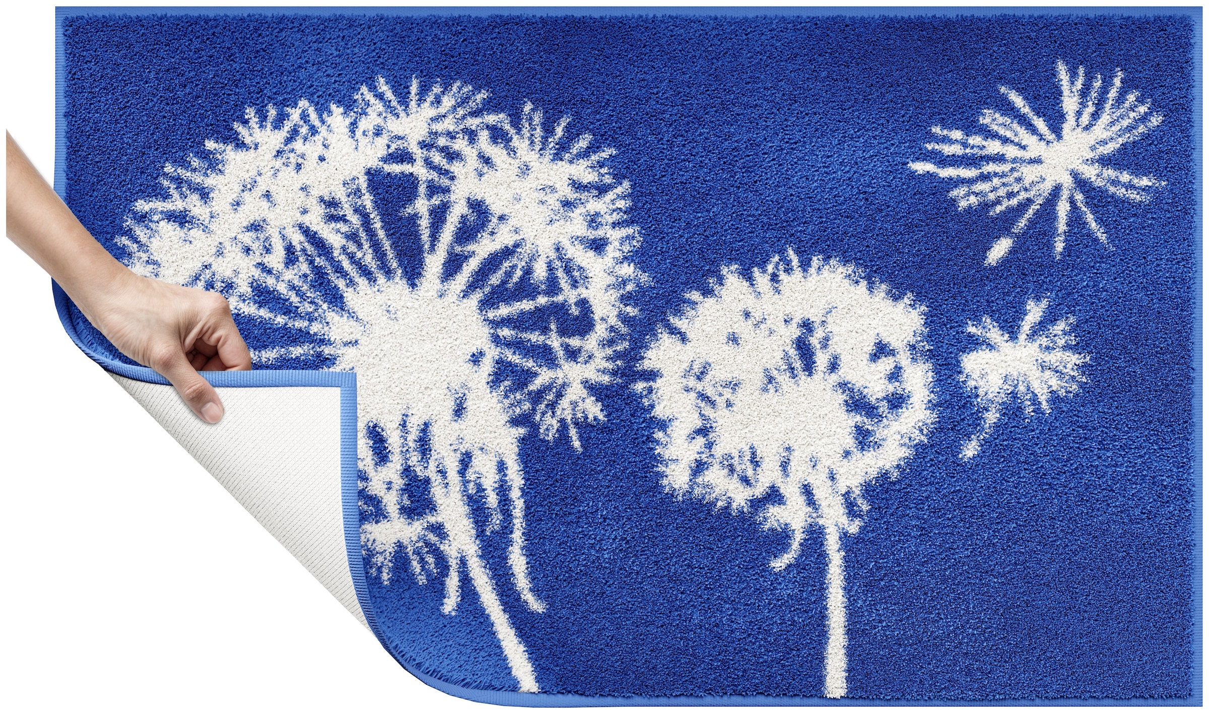 Grund Badematte »Pusteblume, Badvorleger, Badezimmer Teppich, sehr weich«, rutschhemmend beschichtet, schnell trocknend-fußbodenheizungsgeeignet, weiche Haptik, auch als 2-teiliges Set erhältlich, Made in Europe