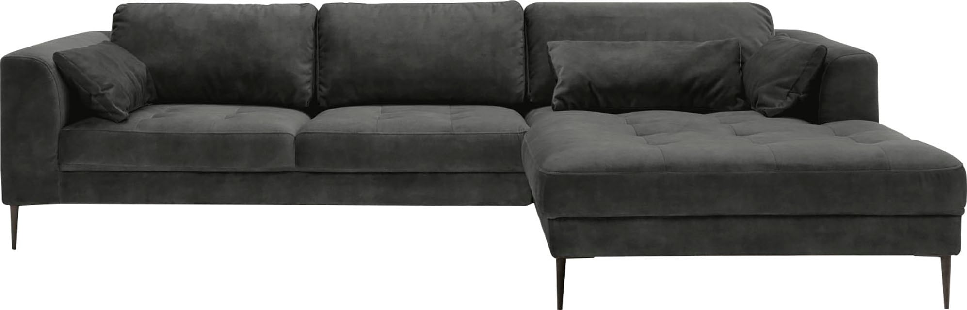 TRENDMANUFAKTUR Ecksofa »Luzi, wahlweise mit Schlaffunktion & Bettkasten. OTTOs Choice, L-Form«, Designsofa mit tollem Sitzkomfort, Metallfüße schwarz, Breite 280 cm