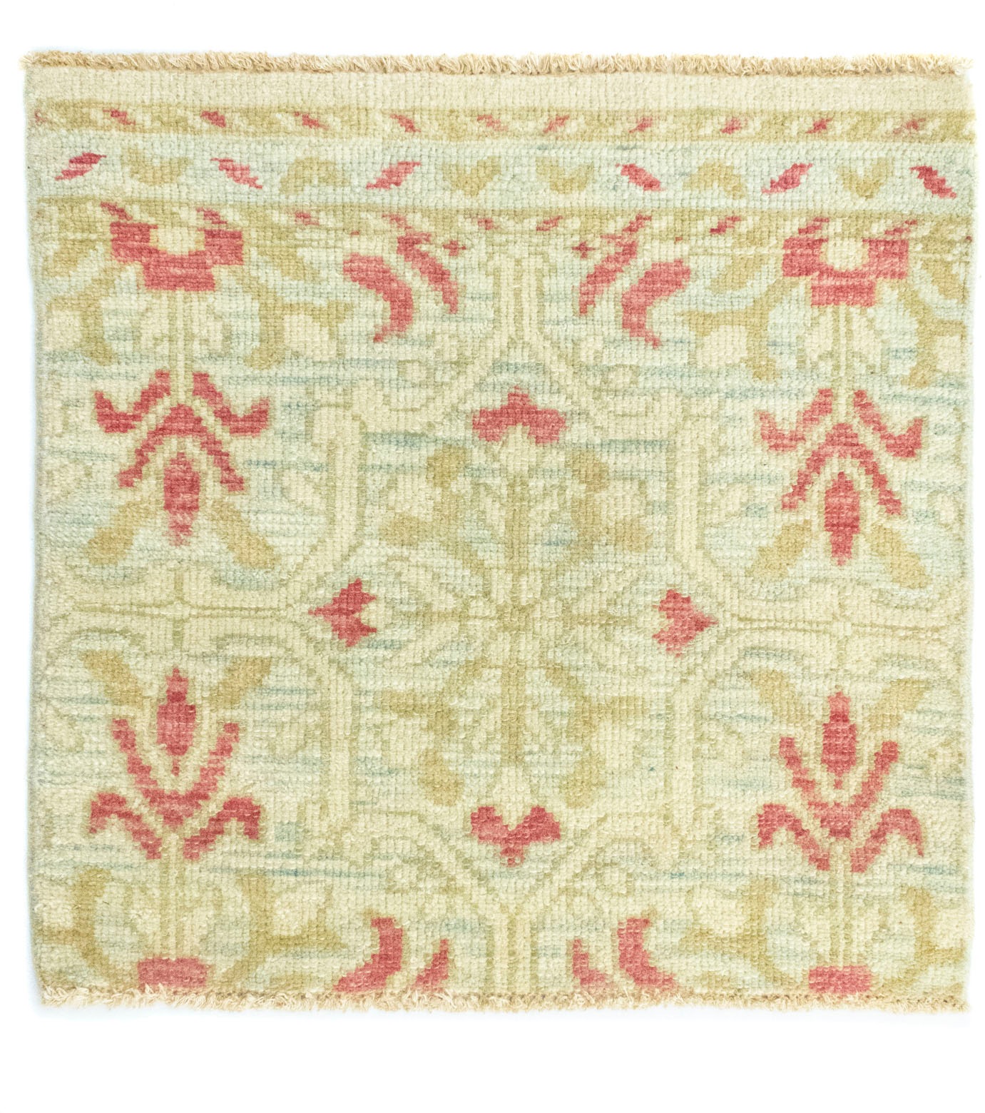 morgenland Wollteppich »Designer Teppich handgeknüpft beige«, quadratisch, günstig online kaufen