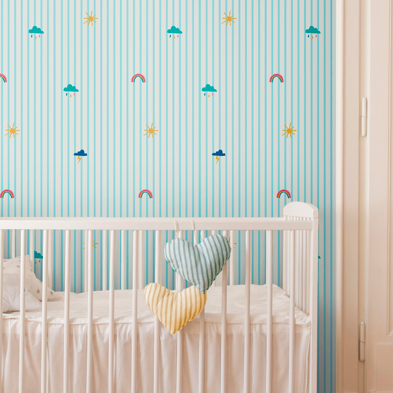 Joules Vliestapete »Whatever the Weather Icons Haze Blue« Motiv glatt Motiv