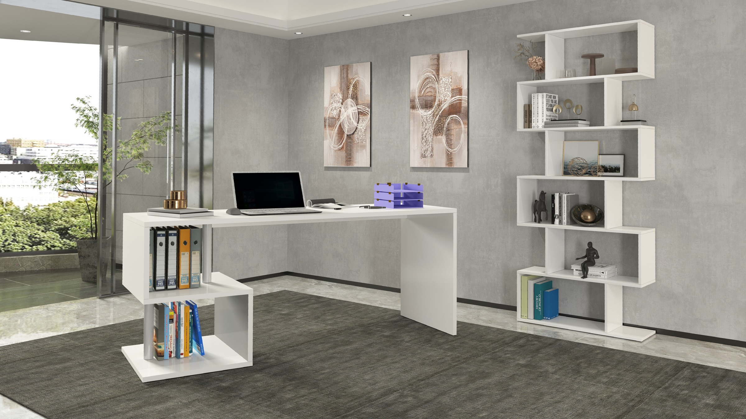 INOSIGN Schreibtisch »Esse, modernes Design«, in verschiedenen Breiten, mit und ohne Monitoraufsatz, Made in Italy