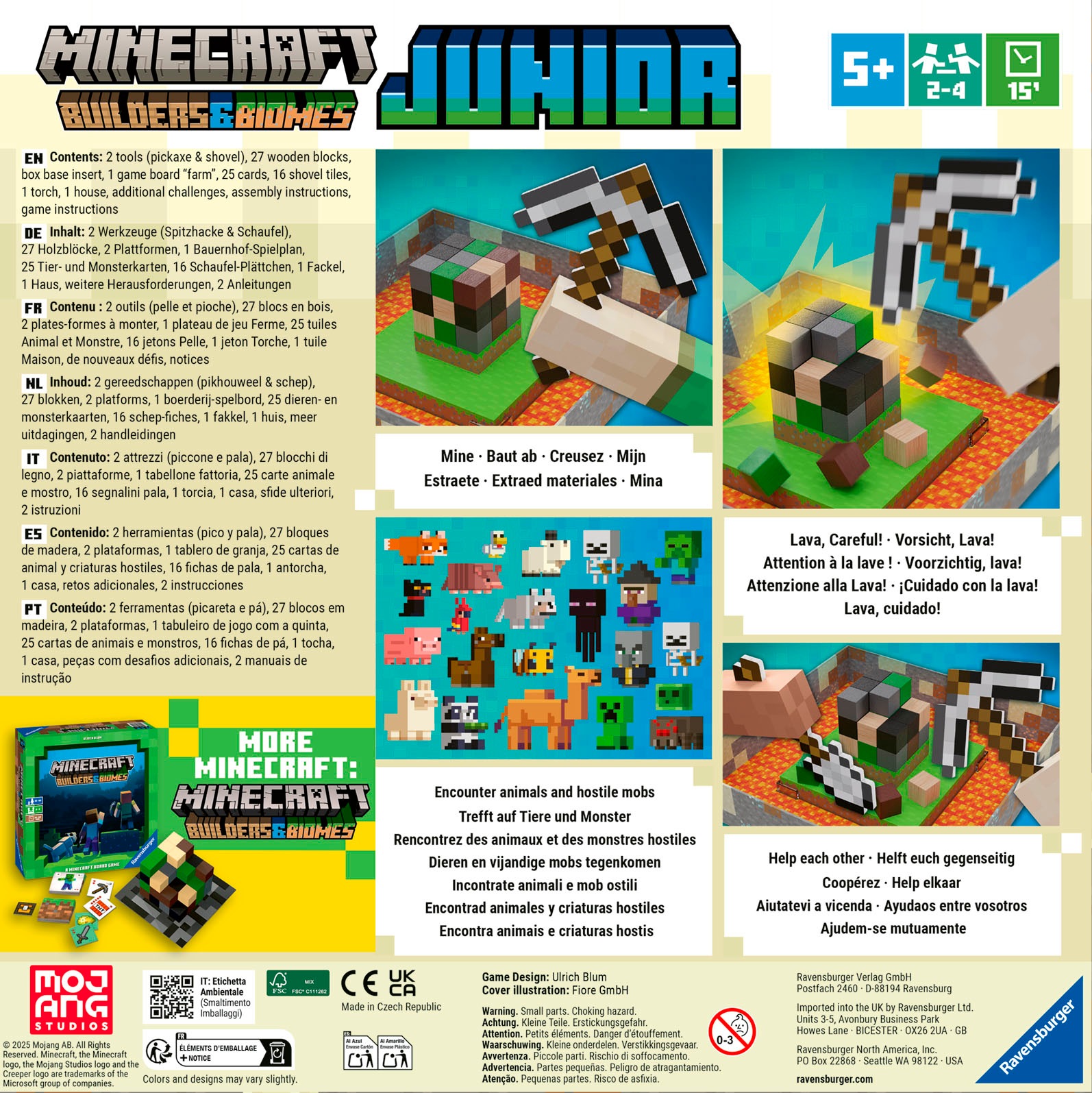 Ravensburger Spiel »Minecraft Builders & Biomes Junior«, Made in Europe