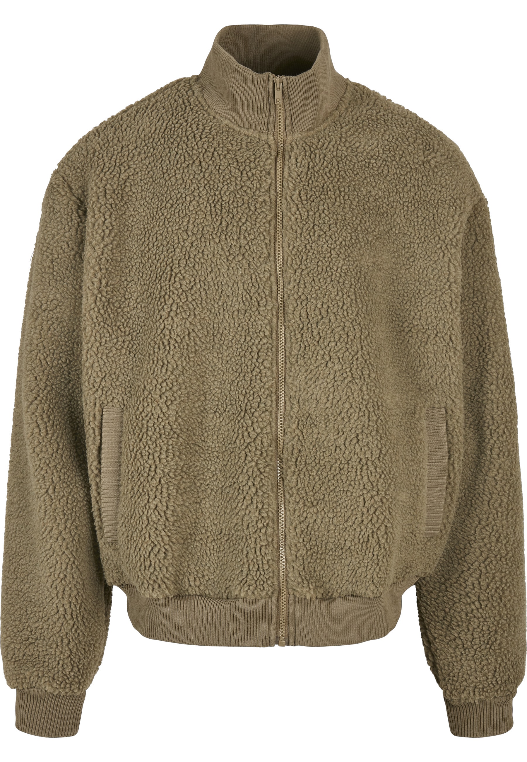 URBAN CLASSICS Winterjacke »Urban Classics Herren Boxy Sherpa Jacket« 1 Stk. tlg. ohne Kapuze