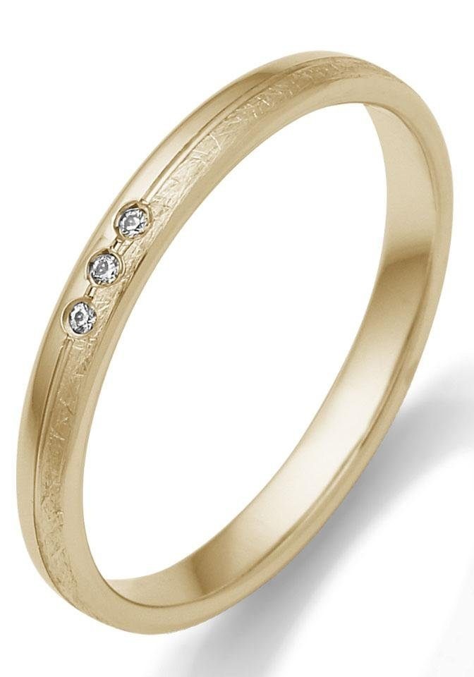 Firetti Trauring »Schmuck Geschenk Gold 375 Hochzeit Ehering "LIEBE"«, Made in Germany, wahlweise mit oder ohne Brillanten