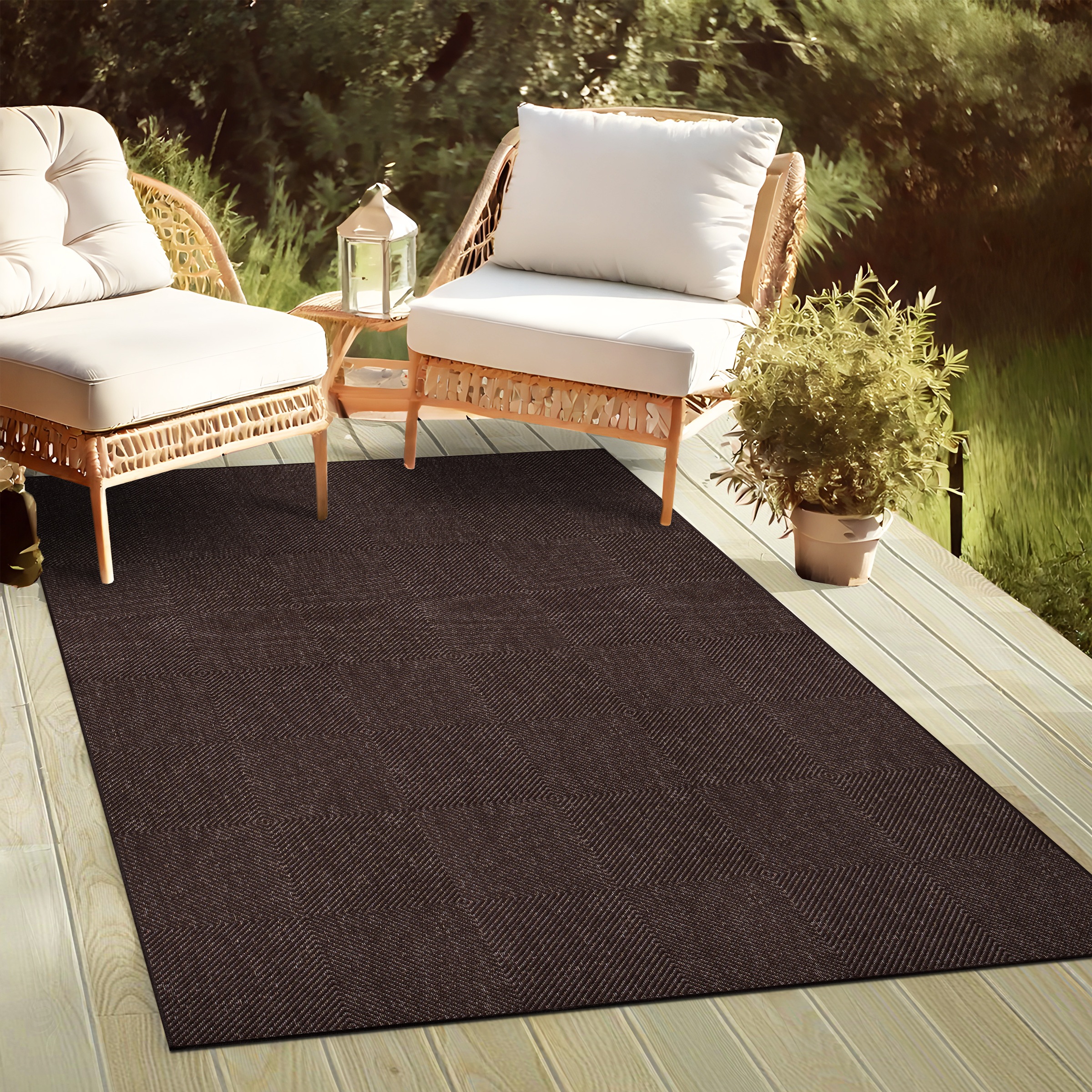 my home Teppich »Anna, auch als Läufer erhältlich«, rechteckig, 3 mm Höhe, In- und Outdoor geeignet, Sisal-Optik, Wetterfest & UV-beständig