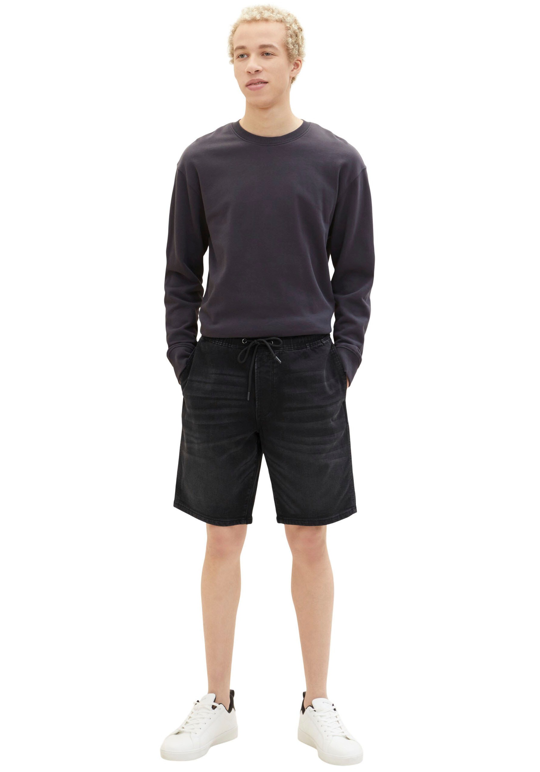 13. Bild von TOM TAILOR Denim Jeansshorts, mit elastischem Tunnelzugbund