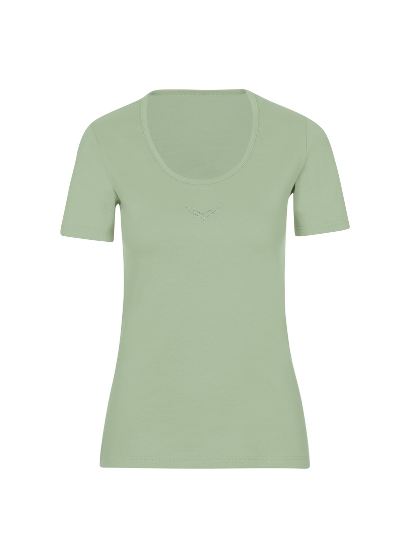 Trigema T-Shirt »TRIGEMA T-Shirt mit Kristallsteinen«, (1 tlg.)