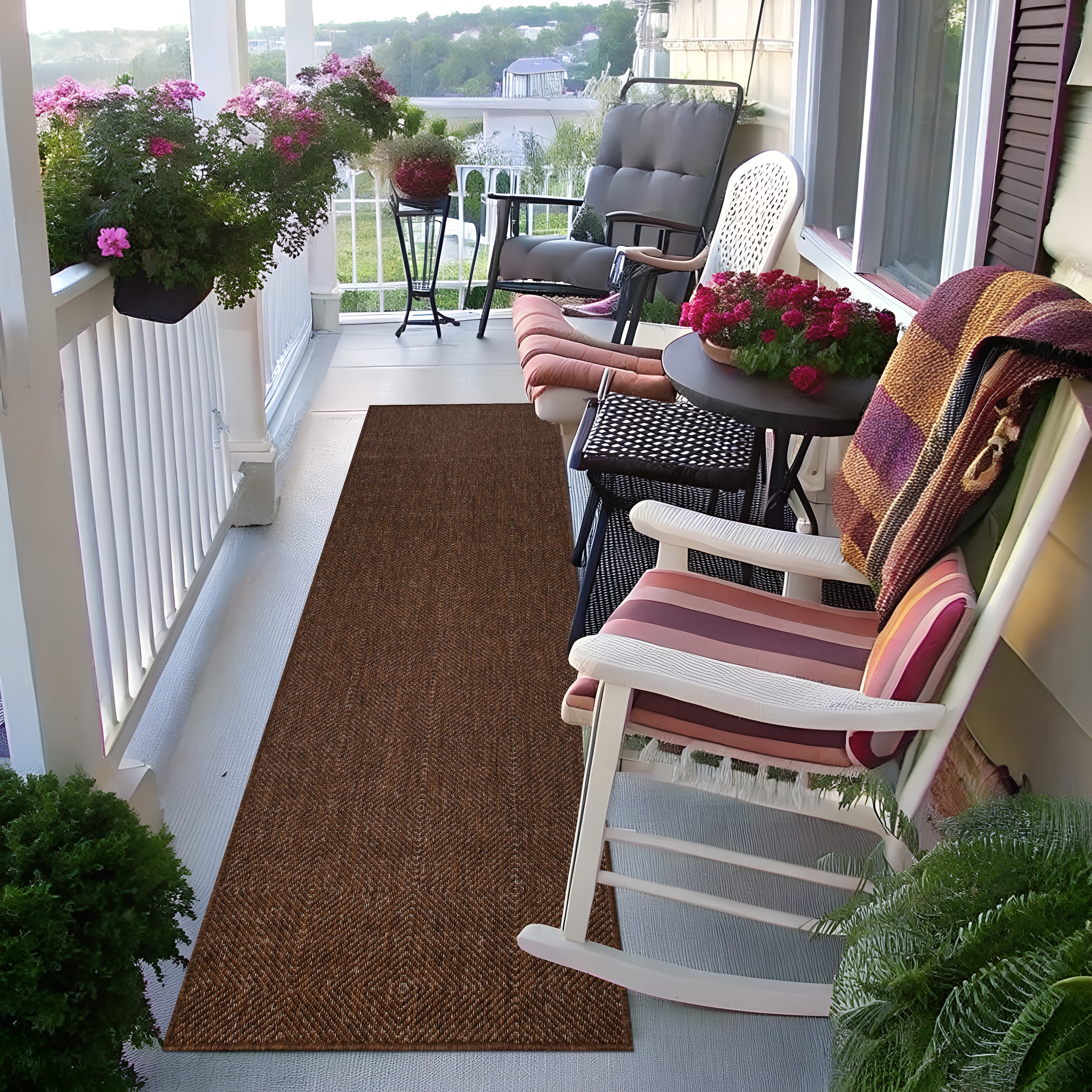 my home Teppich »Anna, auch als Läufer erhältlich«, rechteckig, 3 mm Höhe, In- und Outdoor geeignet, Sisal-Optik, Wetterfest & UV-beständig