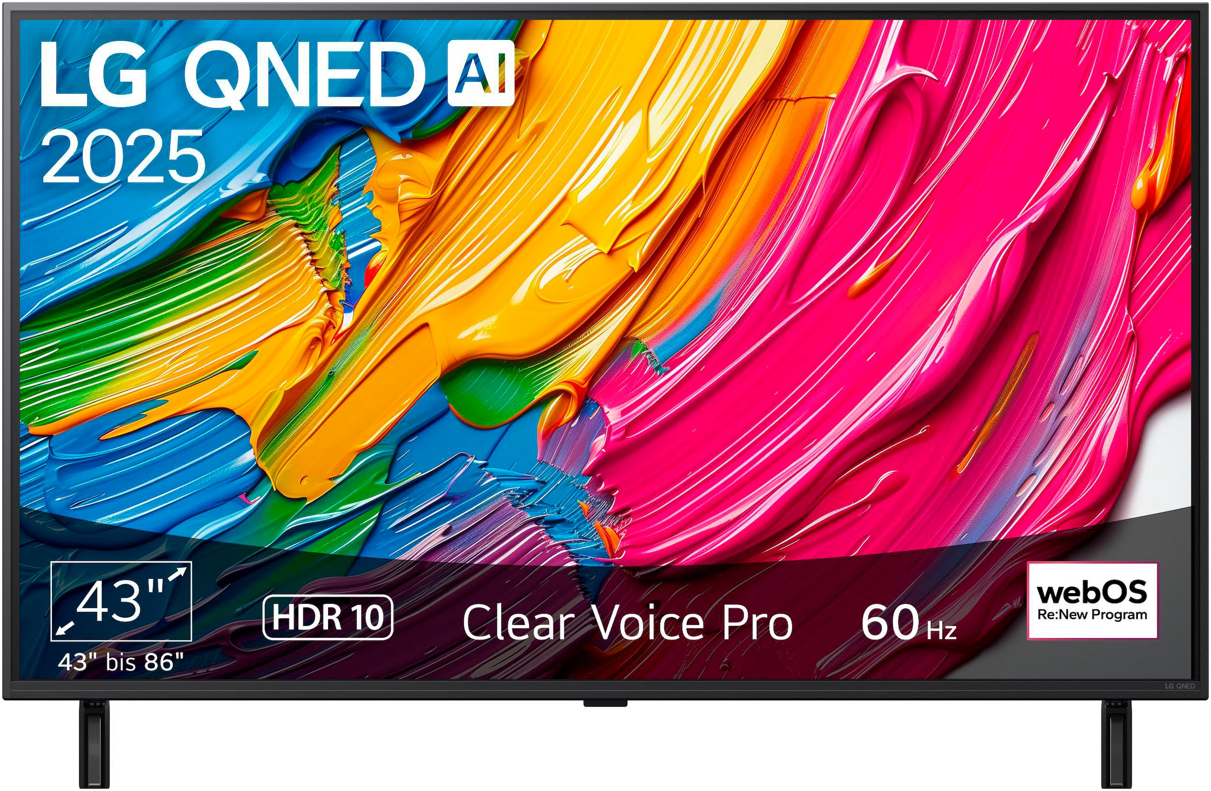 LG QNED-Fernseher »43QNED80A6A« 108 cm/43 ′′ Smart-TV schwarz α7 Gen8 4K AI-Prozessor mit vielen AI-Funktionen für bestmögliche Bildqualität und...