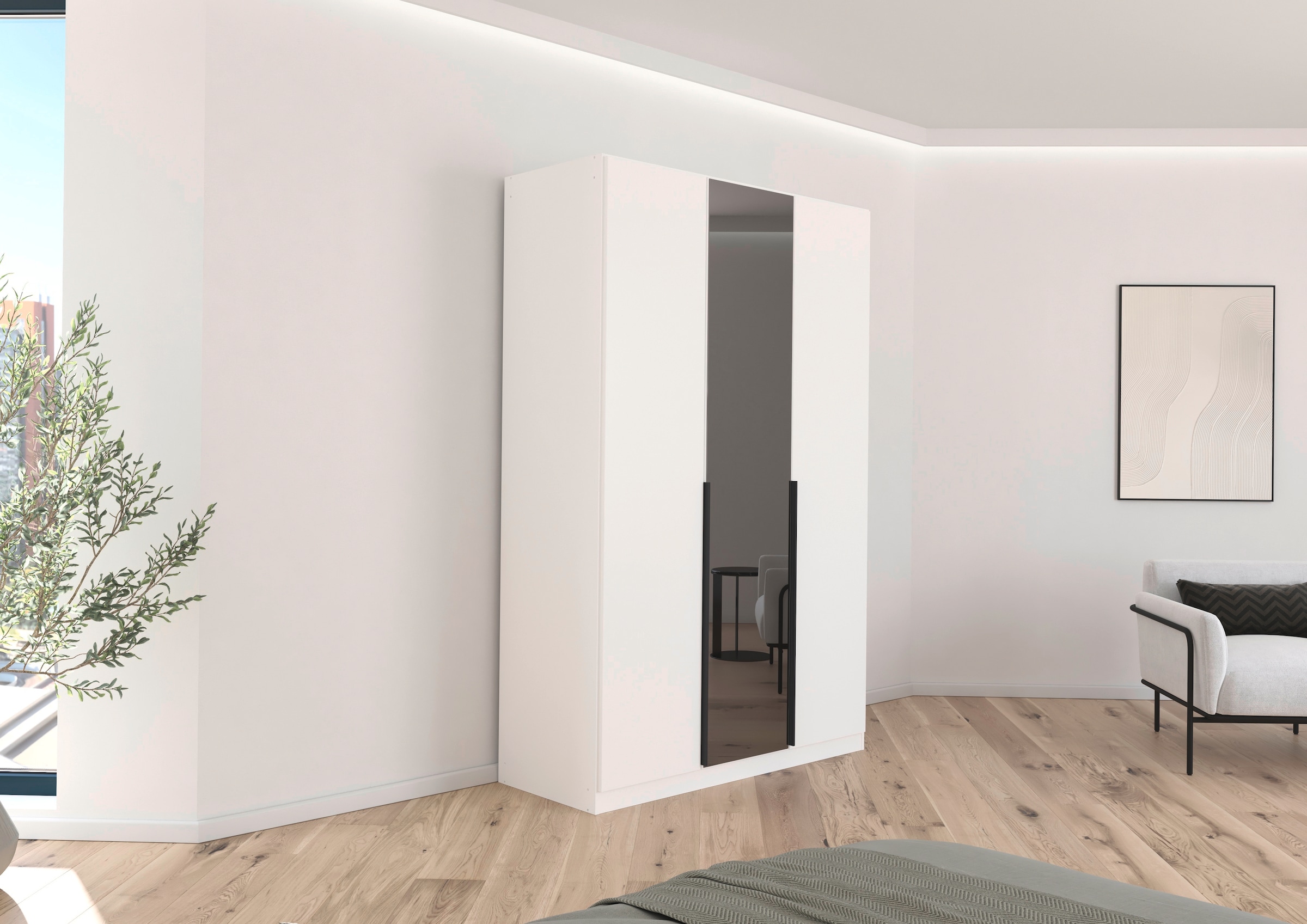 INOSIGN BY RAUCH Drehtürenschrank »Ferris Schrank Breite 2,10m BESTSELLER Schlafzimmerschrank«, Kleiderschrank mit Spiegel in den Ausführungen BASIC/CLASSIC/PREMIUM