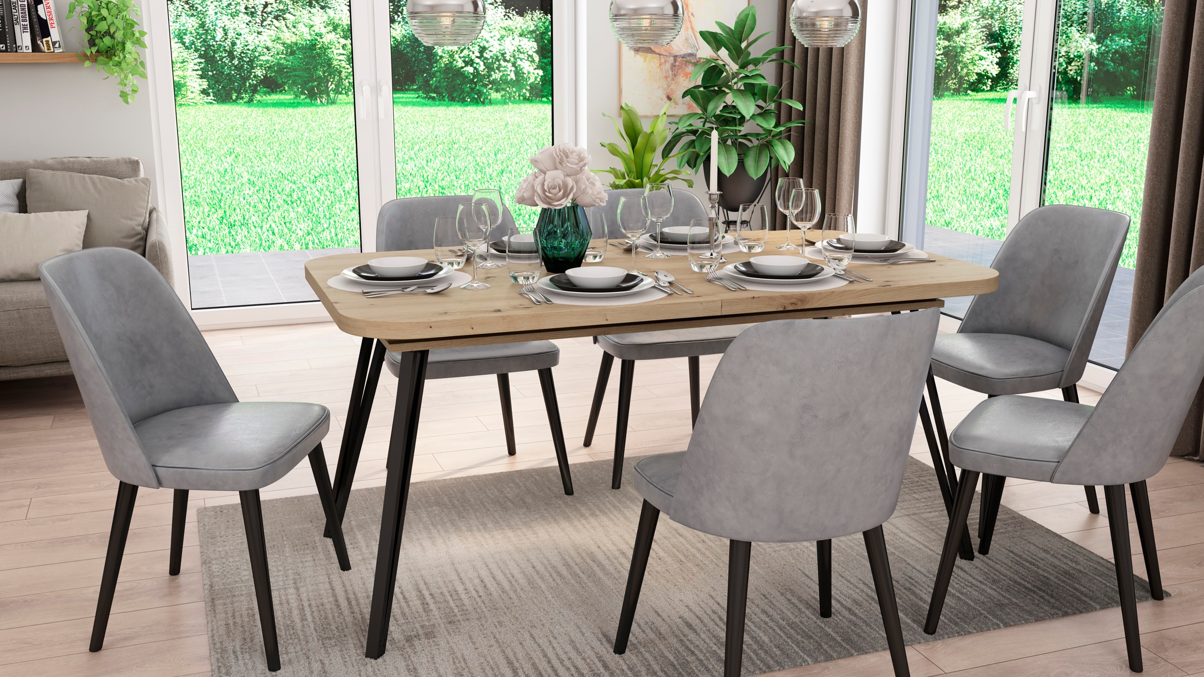 byLIVING Kulissentisch »Life« 1 Stk. tlg. mit Synchronauszug, ausziehbar vo günstig online kaufen