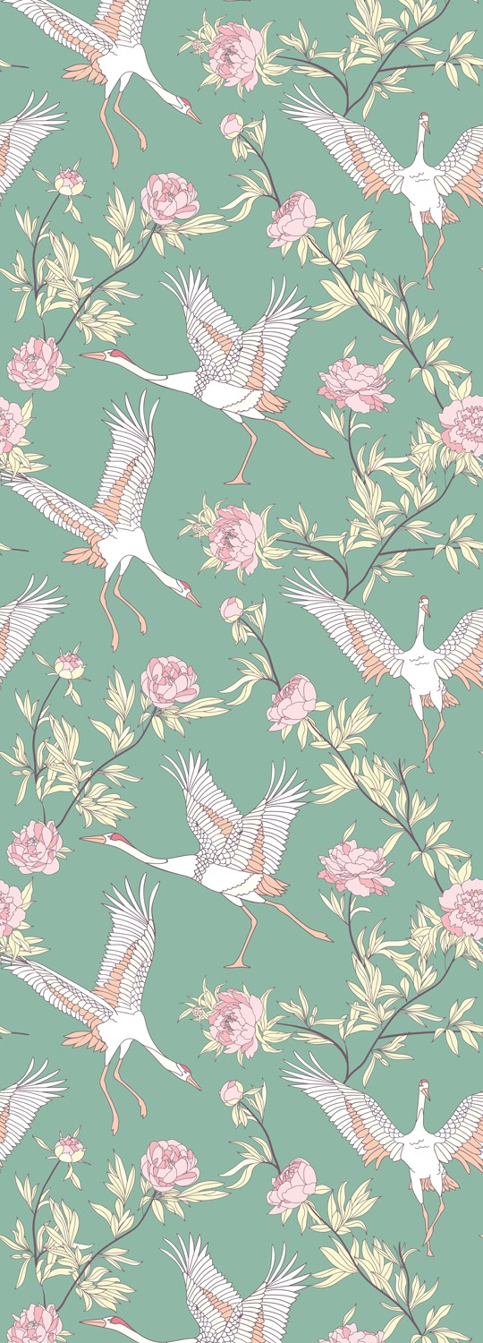 queence Vinyltapete »Margarete«, bedruckt-Motiv-botanisch-floral-gemustert- günstig online kaufen