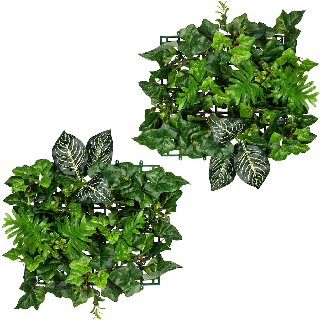 Creativ green Künstliche Zimmerpflanze »Blättermatte Philo-Efeumix«
