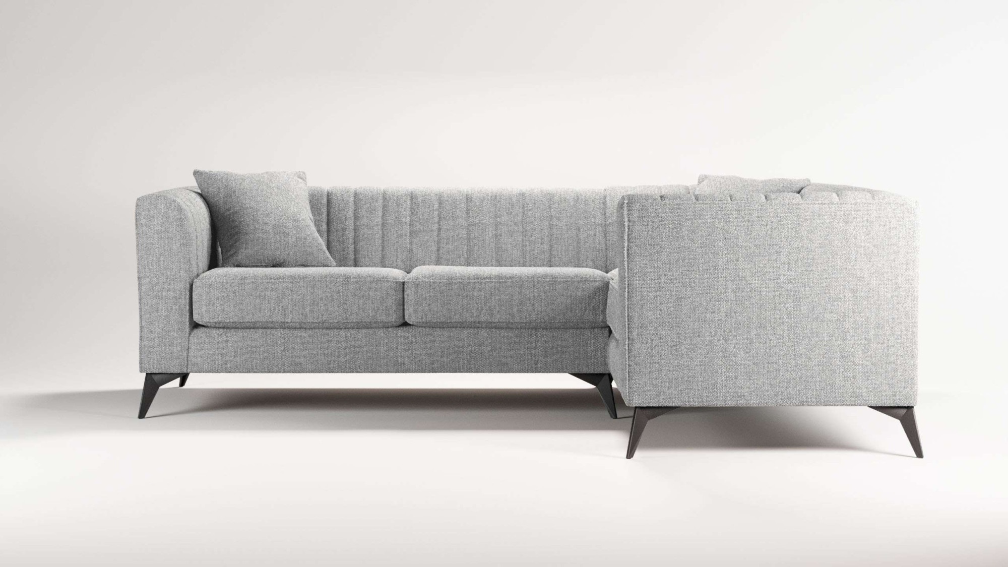 Places of Style Ecksofa »MATTHEW L-Form ideal für kleine Räume, Maße B/T/H: günstig online kaufen