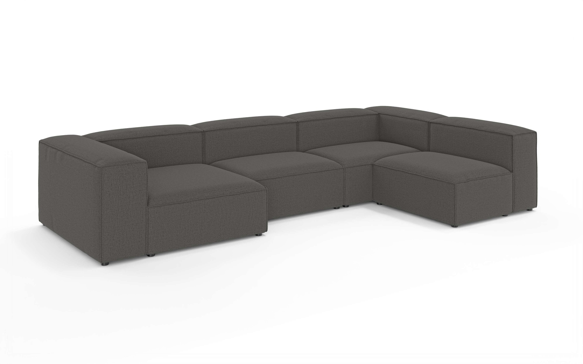 INOSIGN Wohnlandschaft »HAILY U-Form mit Ottomane links/rechts, Maße B/T/H: 360/200/72 cm«, als Modul oder separat verwendbar, für individuelle Zusammenstellung