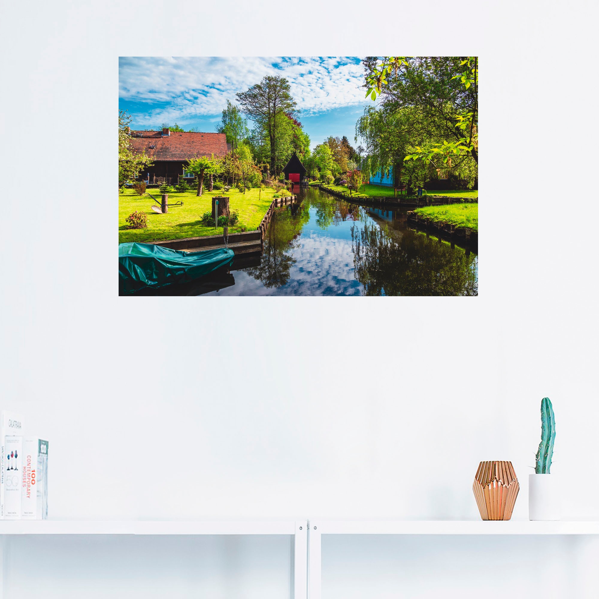 Artland Wandbild »Gebäude im Spreewald in Lehde I«, Gebäude, (1 St.), als Leinwandbild, Wandaufkleber in verschied. Größen