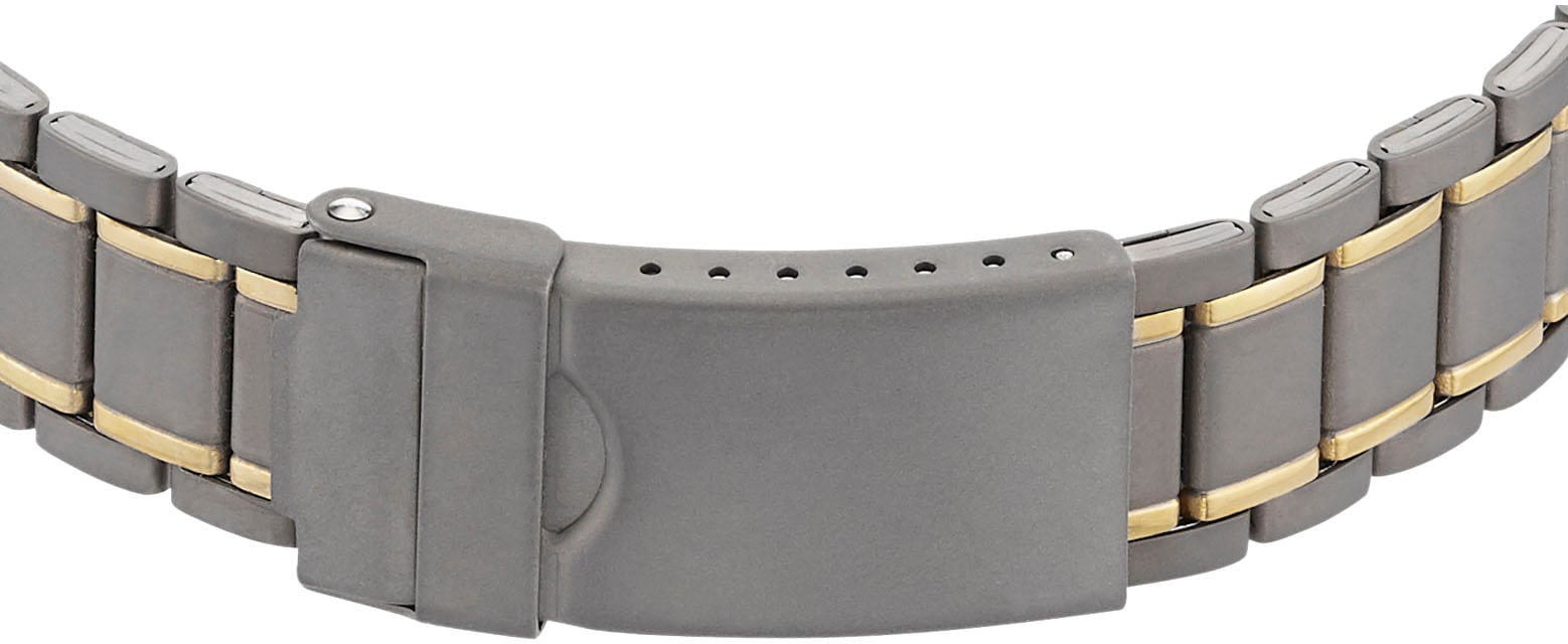 ETT Funkuhr »Basic Titan«, Armbanduhr, Solar, Herren, Titan, automatischer Kalender