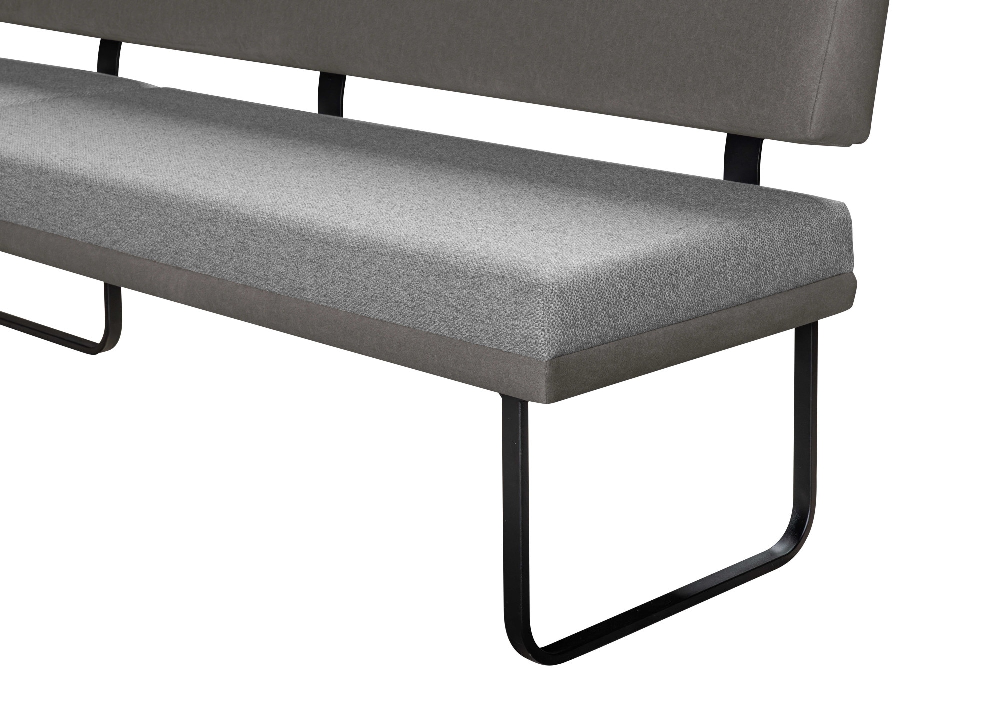 OTTO home Eckbankgruppe »Gabi Essecke, Sitzgruppe, Eckbankgruppe, Küchenbankgruppe« Set, 4tlg, 4 tlg. tlg. Gestell aus matt-schwarzem Flachmetall, stabil, 2-Stoff-Design