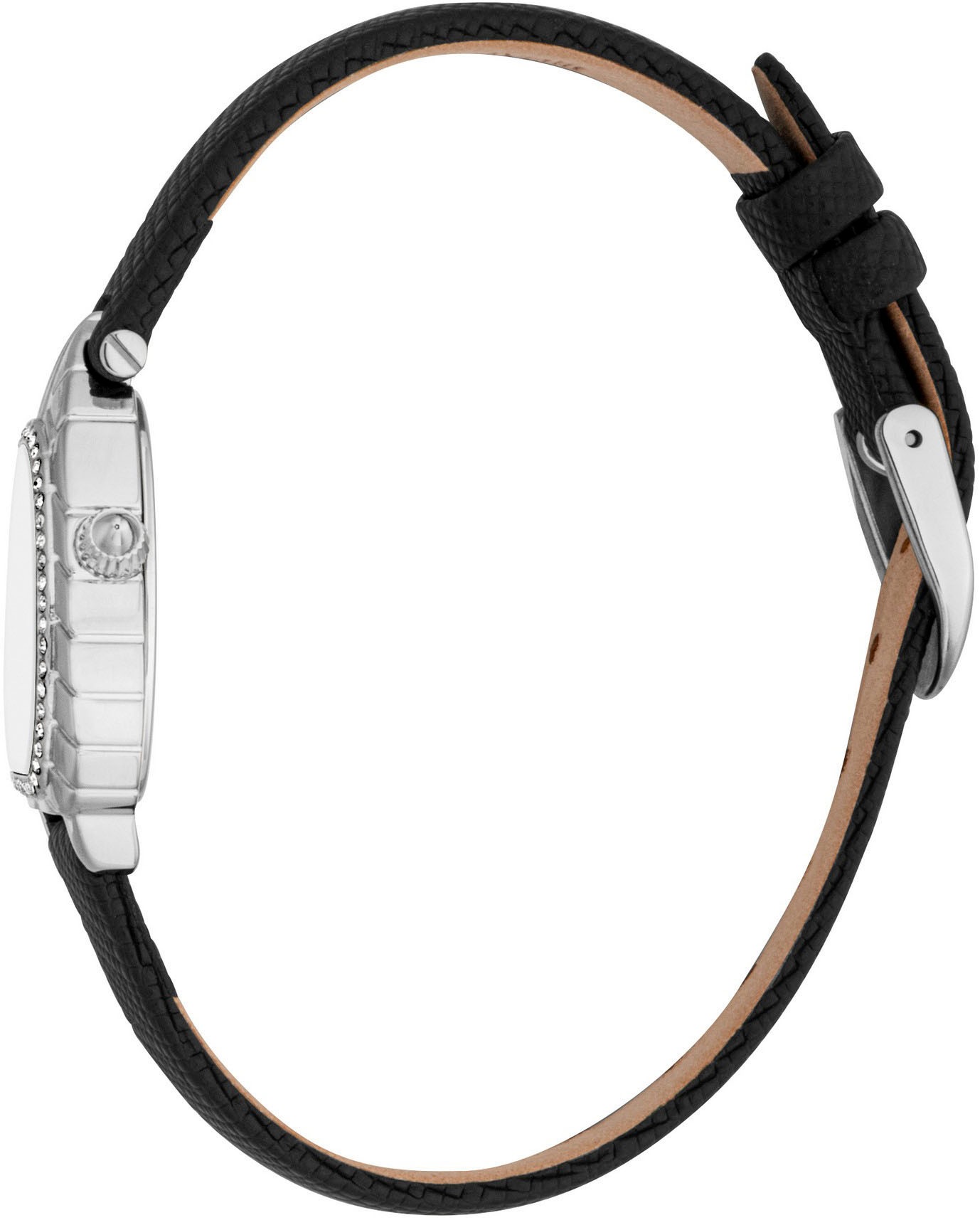 Just Cavalli Time Quarzuhr »Perla« Armbanduhr, Damenuhr, Lederarmband, analog, Kristallsteine