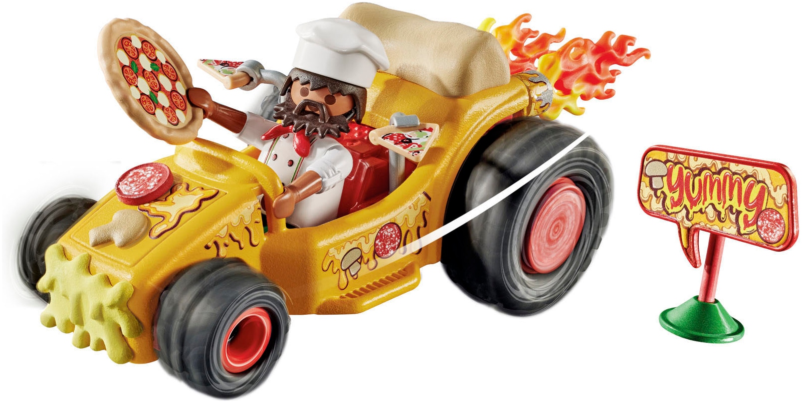 Playmobil® Konstruktions-Spielset »Rasende Pizza (71634), Funstars«, (37 St.), Made in Europe