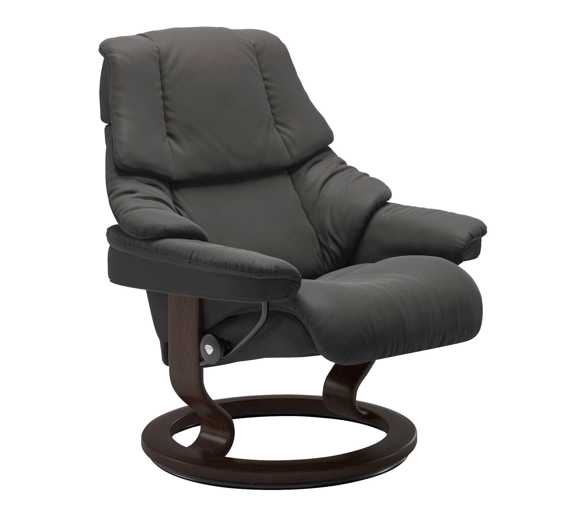 Stressless® Relaxsessel »Reno«, (Set, Relaxsessel mit Hocker), mit Hocker, mit Classic Base, Größe S, M & L, Gestell Braun