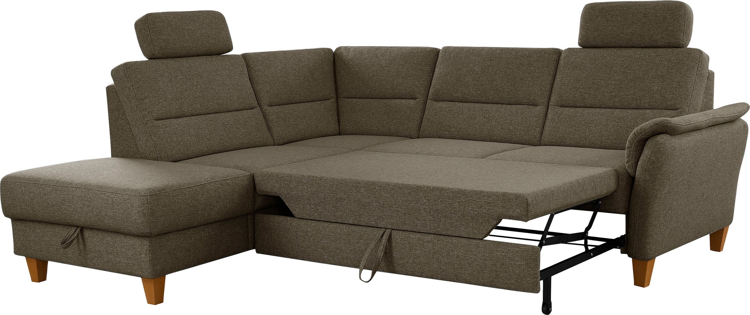 Home affaire Ecksofa »Palmera L-Form«, Federkern, wahlweise mit Bettfunktion und mit/ohne Stauraum