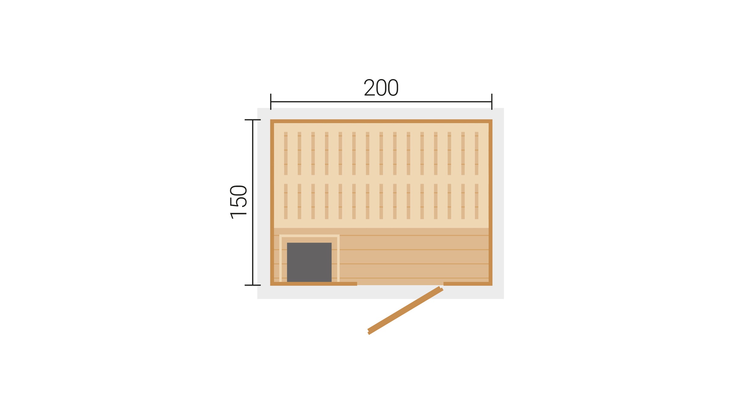 weka Saunahaus »Kaapi 2« Blockbohlen aus Fichtenholz