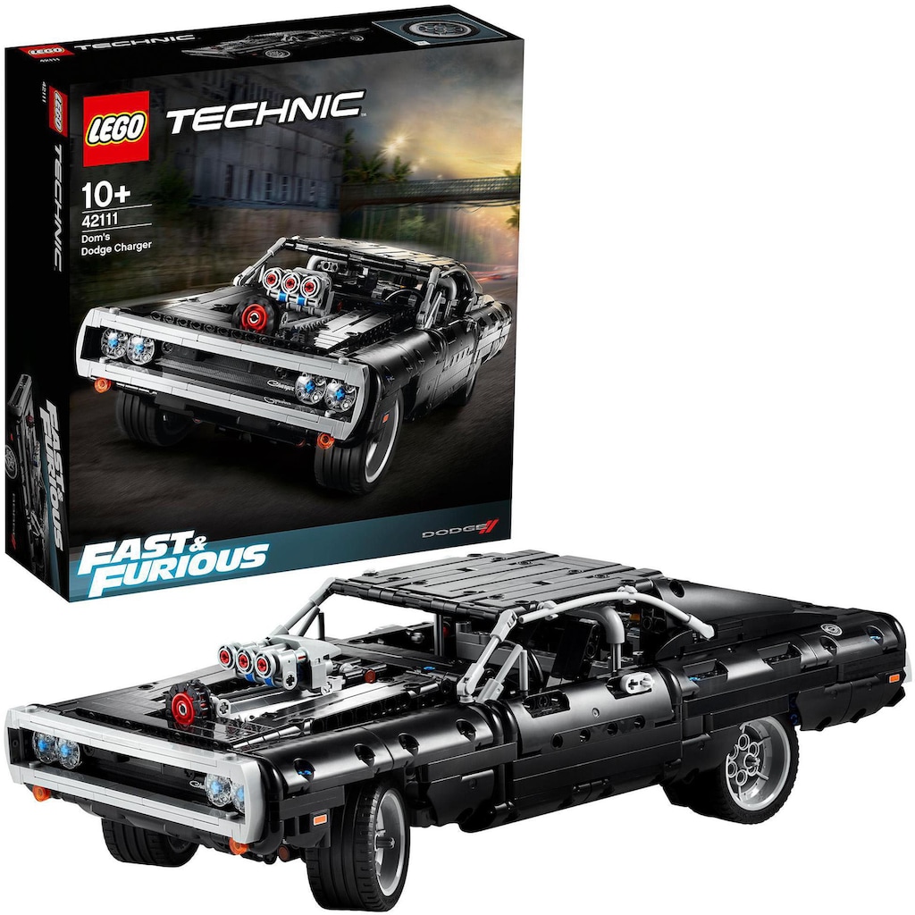 LEGO® Konstruktionsspielsteine »Dom's Dodge Charger (42111), LEGO® Technic«, (1077 St.)