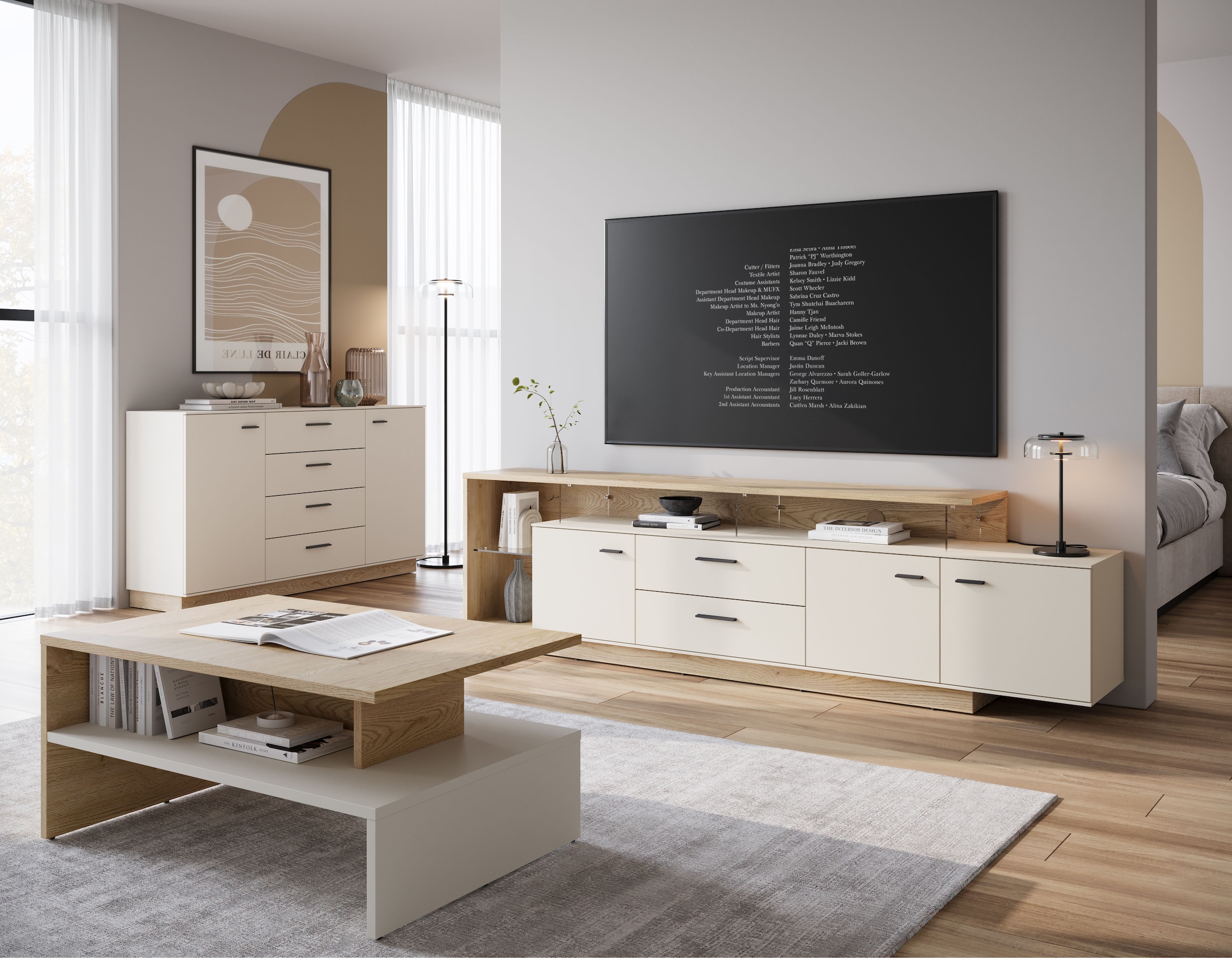 Home affaire Vitrine moderne Vitrine, Breite ca.75 cm, Eckverglasung