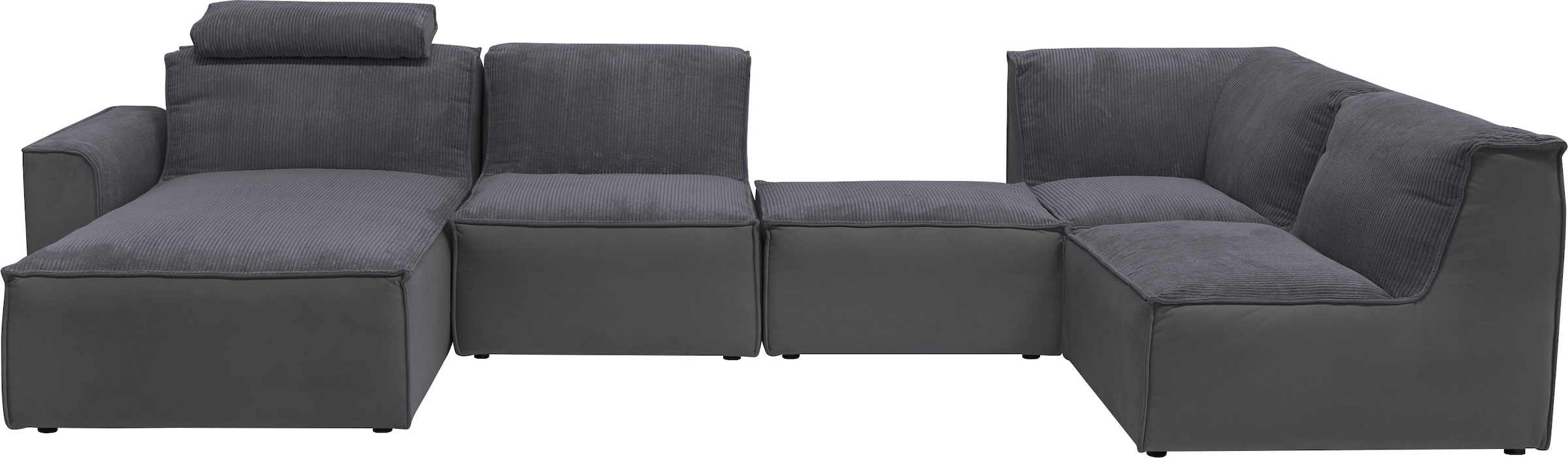 RAUM.ID Wohnlandschaft »Modulid U-Form«, (7 St.), Module einzeln für individuelle Zusammenstellung, in Cord