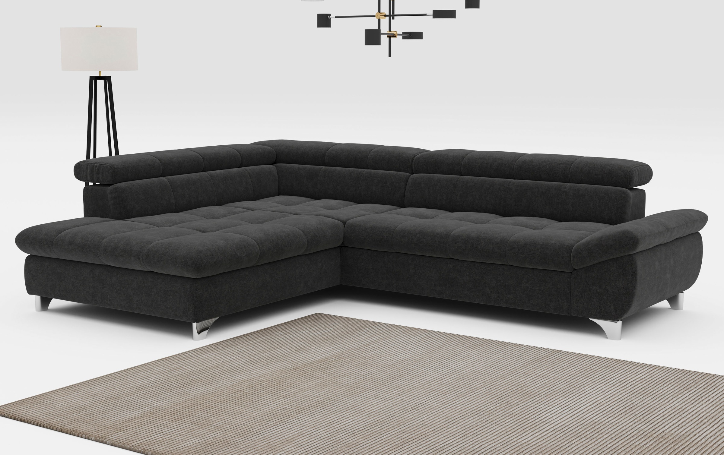 COTTA Ecksofa "Gemini L-Form", mit Kopfteilverstellung, wahlweise mit Bettf günstig online kaufen