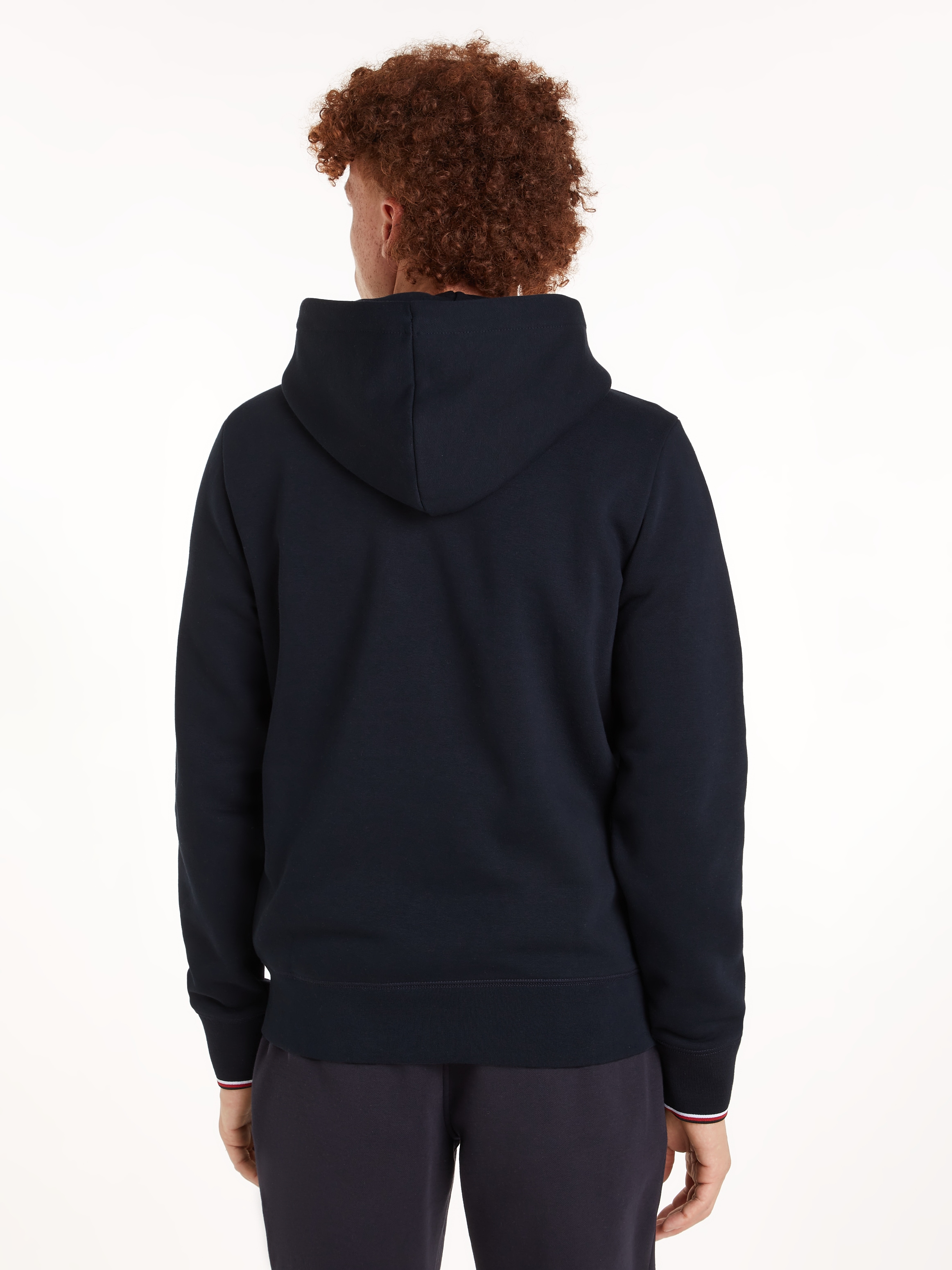 Tommy Hilfiger Hoodie »TOMMY LOGO TIPPED HOODY« Tommy-Tape innen am Ausschnitt, Flag-Stickerei am Ärmel