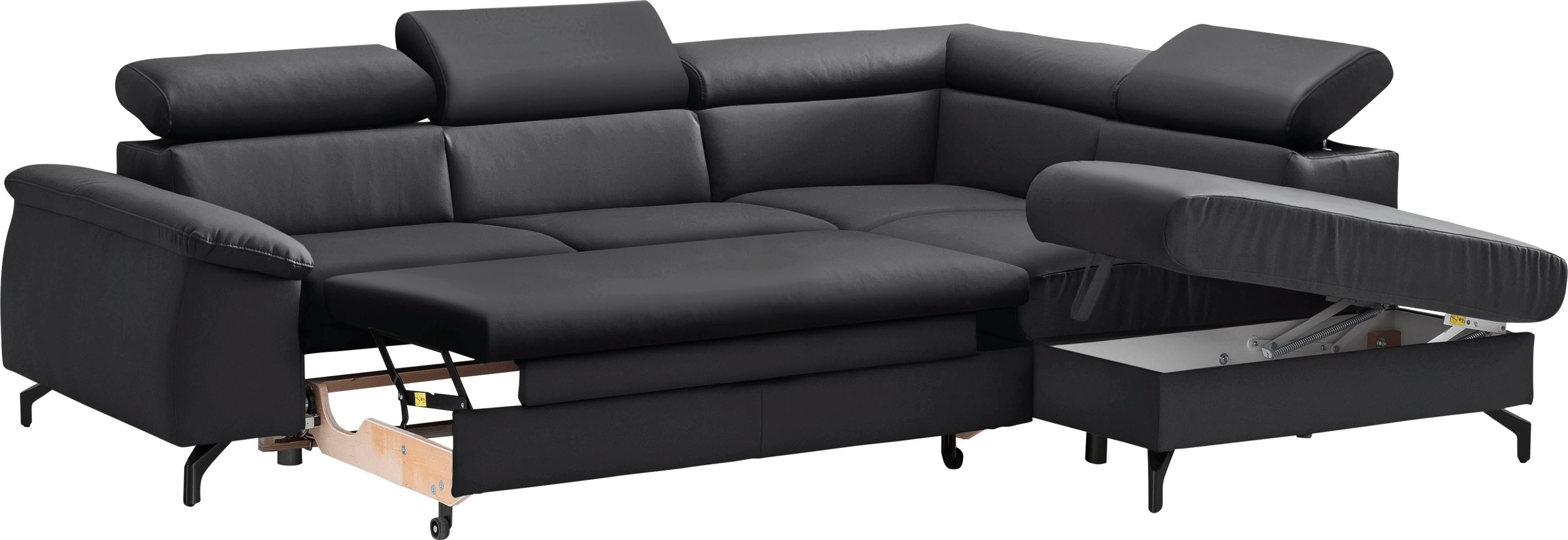 COTTA Ecksofa »Komaris L-Form«, mit Kopfteilverstellung, wahlweise mit Bettfunktion & Bettkasten